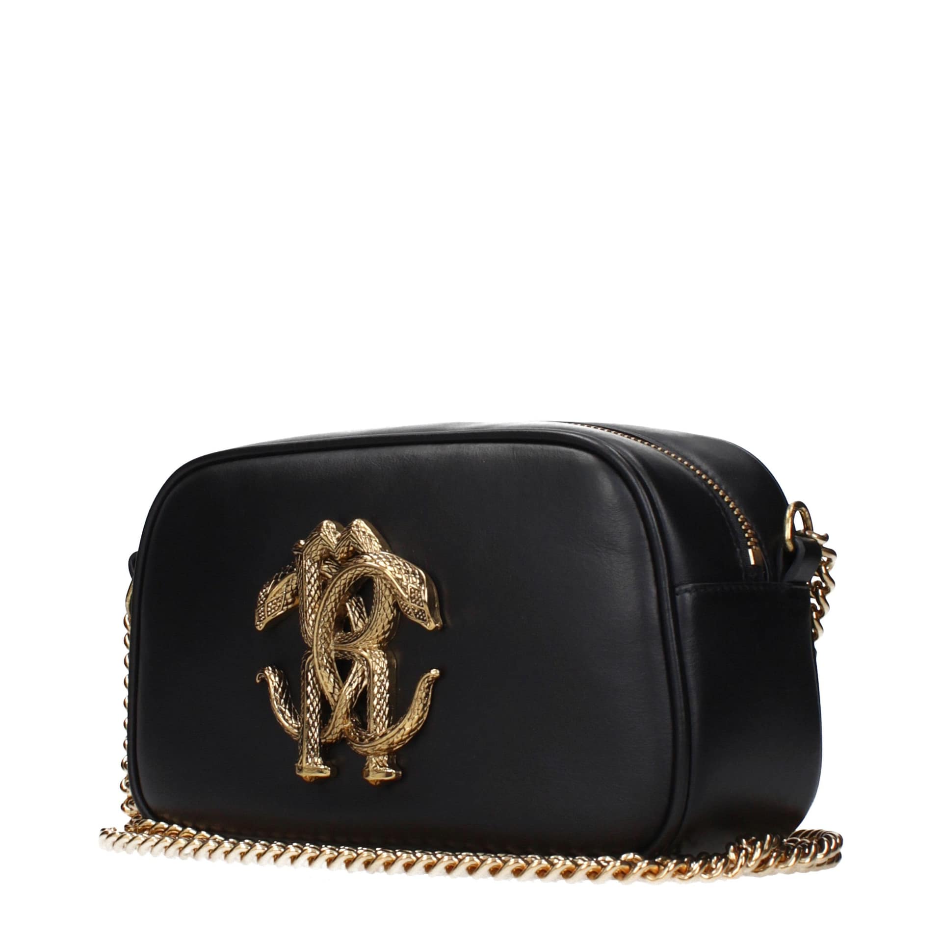 Roberto Cavalli Black Leather Crossbody Bag - Image 2