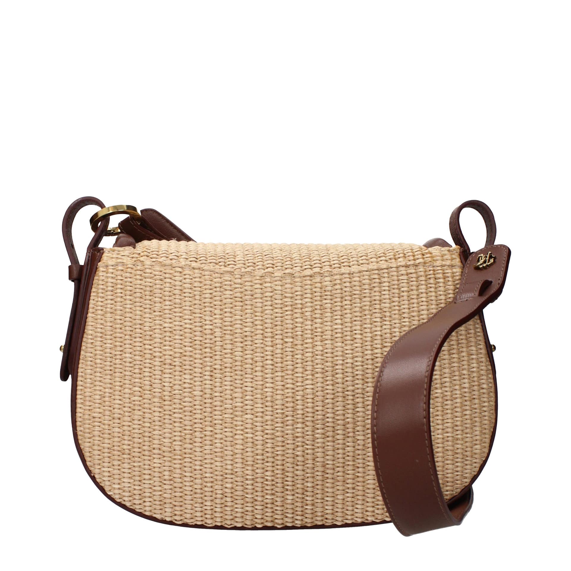 Roberto Cavalli Beige Raffia Crossbody Bag - Image 3