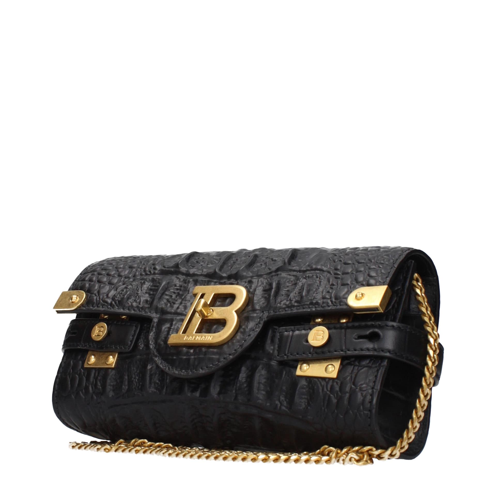 Balmain Black Leather Clutch Bag - Image 2