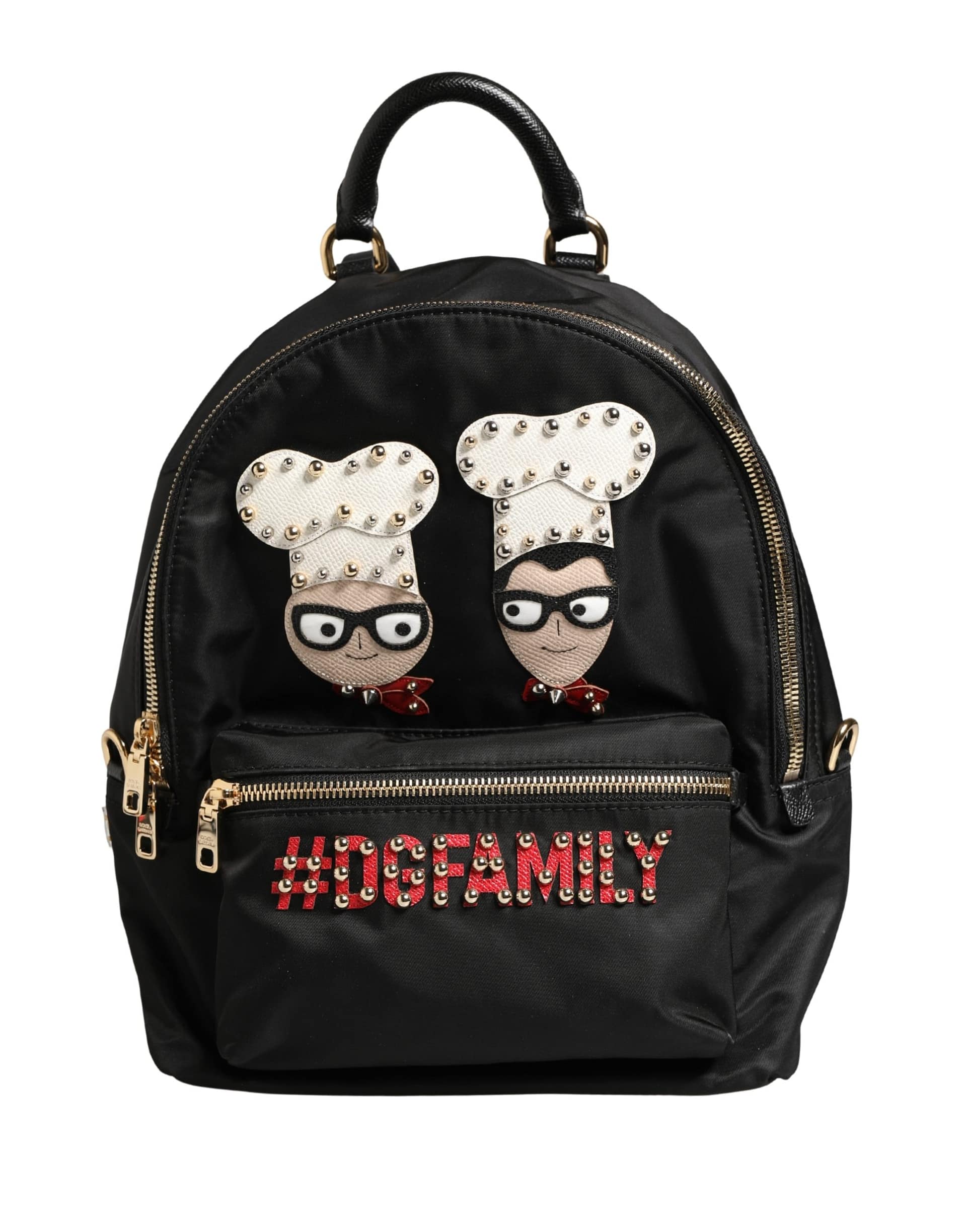 Dolce & Gabbana VULCANO Black Nylon #DGFAMILY Embellished Backpack Bag - Image 2