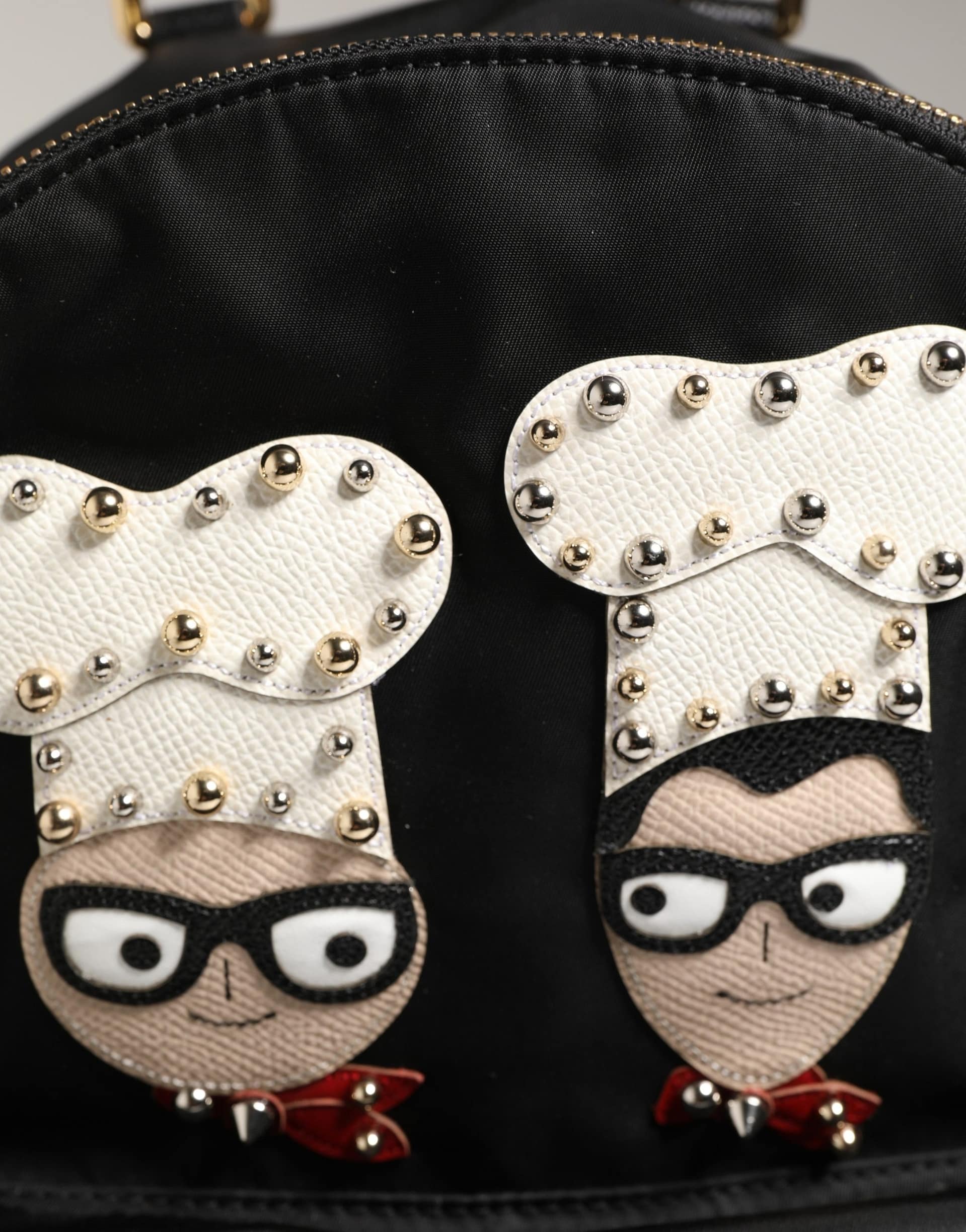 Dolce & Gabbana VULCANO Black Nylon #DGFAMILY Embellished Backpack Bag - Image 4
