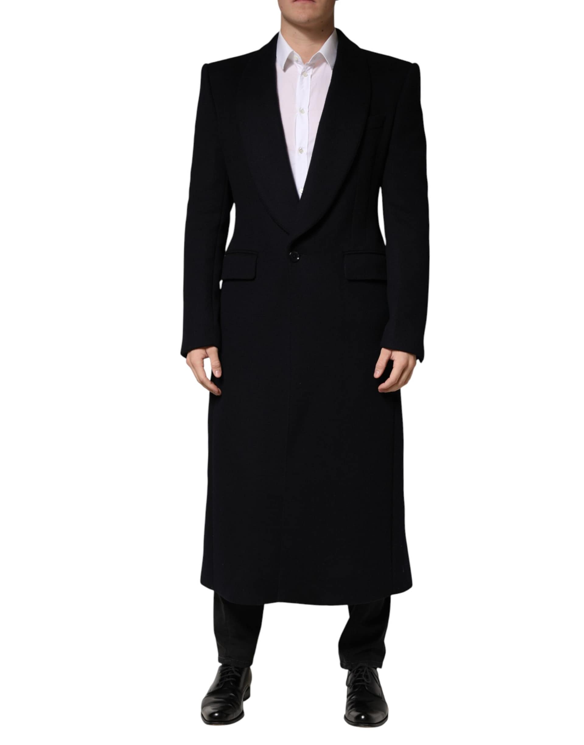 Dolce & Gabbana Black Single Breasted Trench Coat Jacket - Image 2