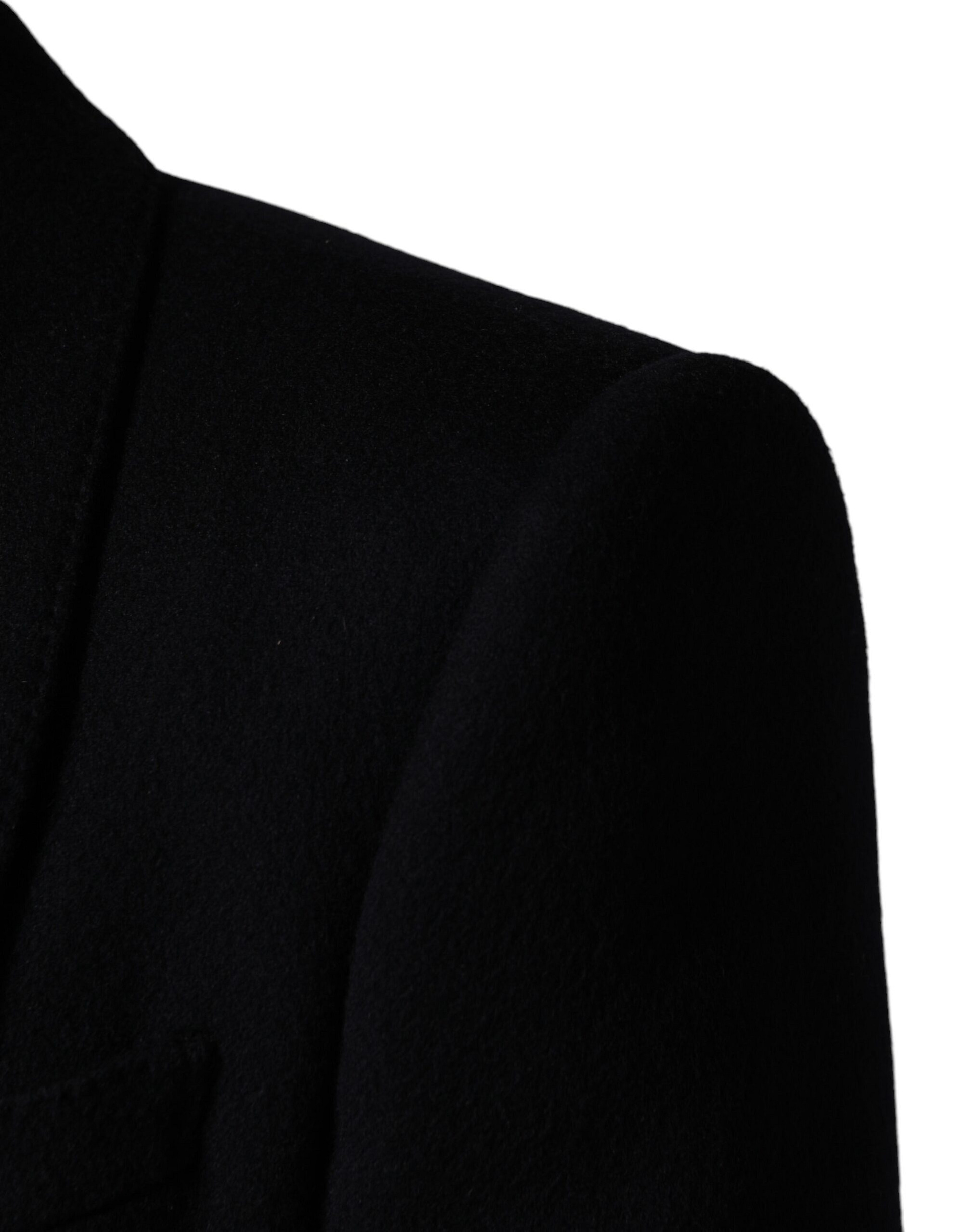 Dolce & Gabbana Black Single Breasted Trench Coat Jacket - Image 6