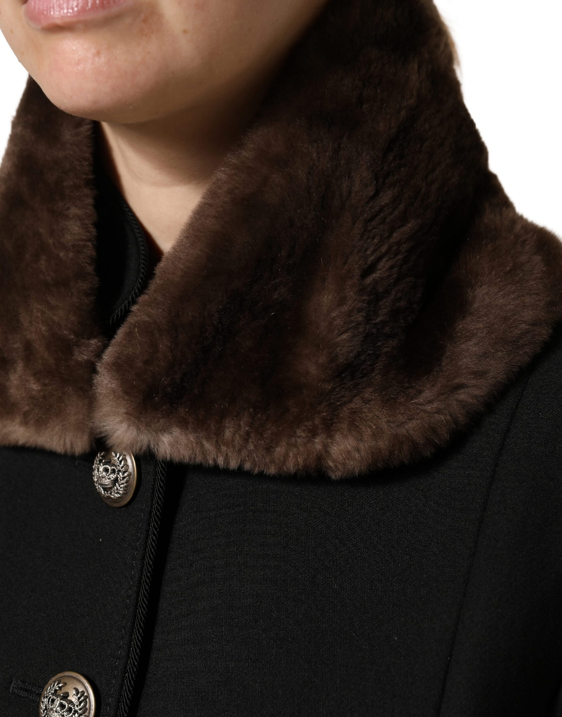 Dolce & Gabbana Brown Fur Shoulder Collar Neck Wrap 60cm x 14cm Scarf - Image 4