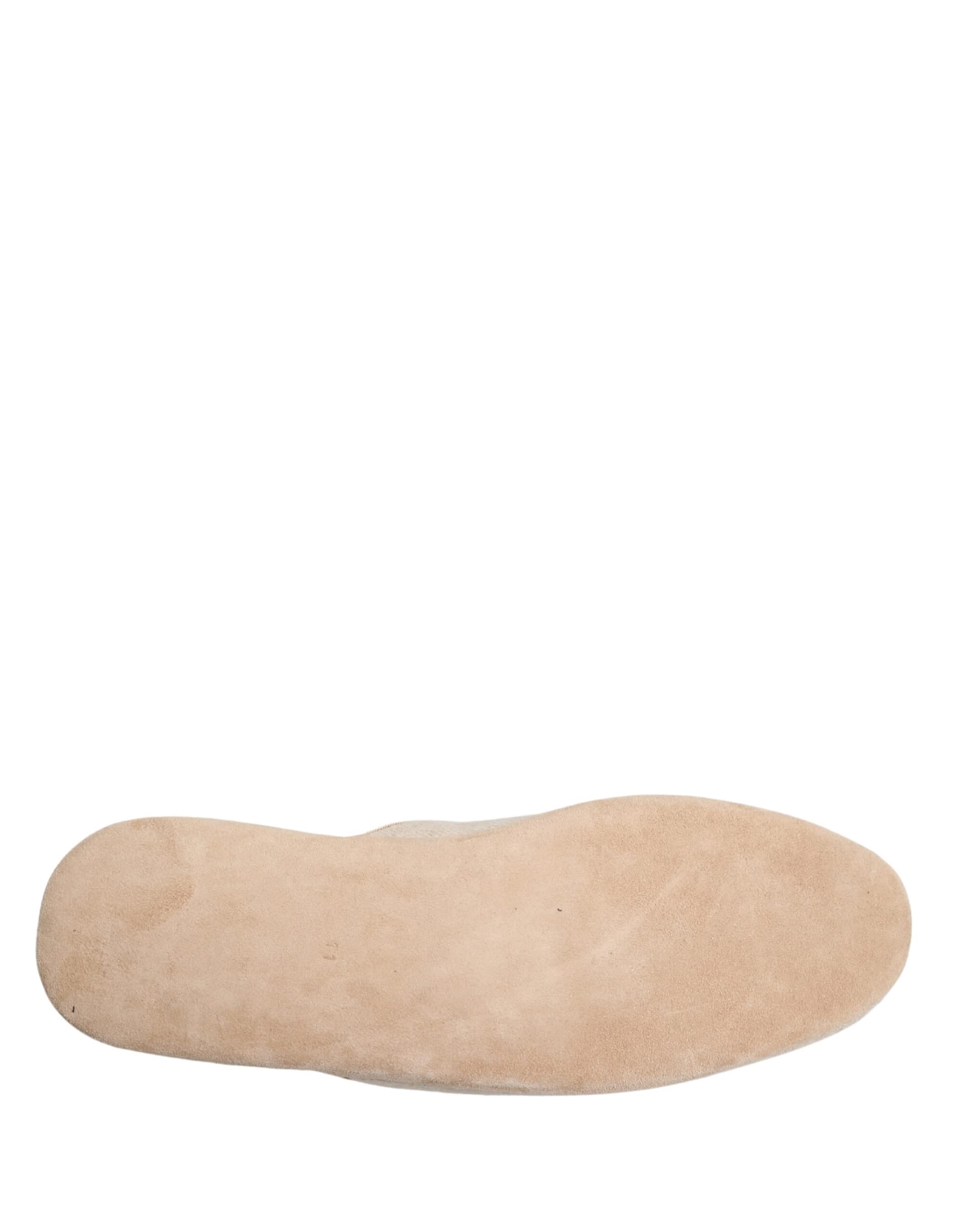 Dolce & Gabbana Beige Shetland Wool Red Quilted Slippers Shoes - Image 8