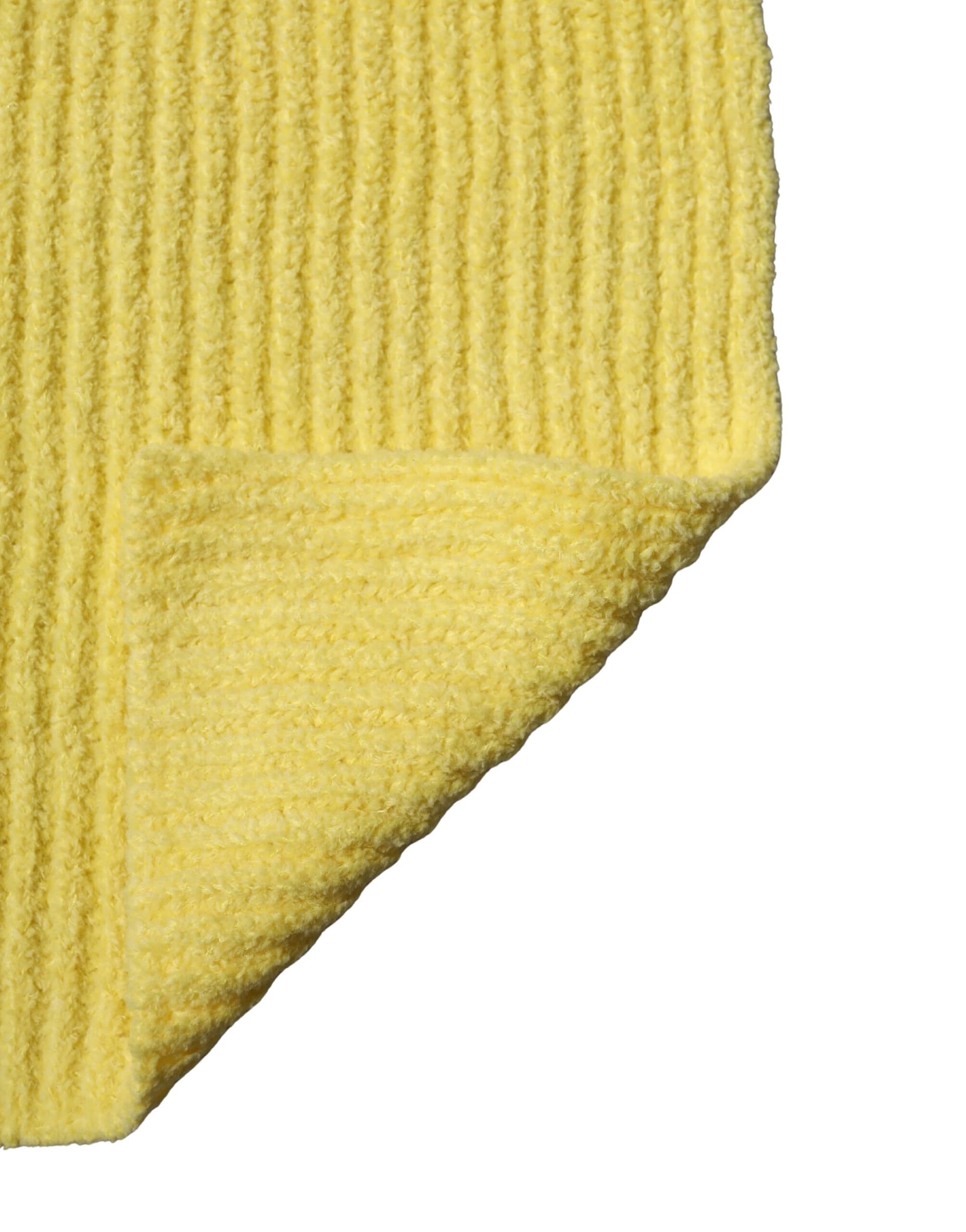 Dolce & Gabbana Yellow Cotton Knitted Neck Foulard 270cm x 31cm Men Scarf - Image 3