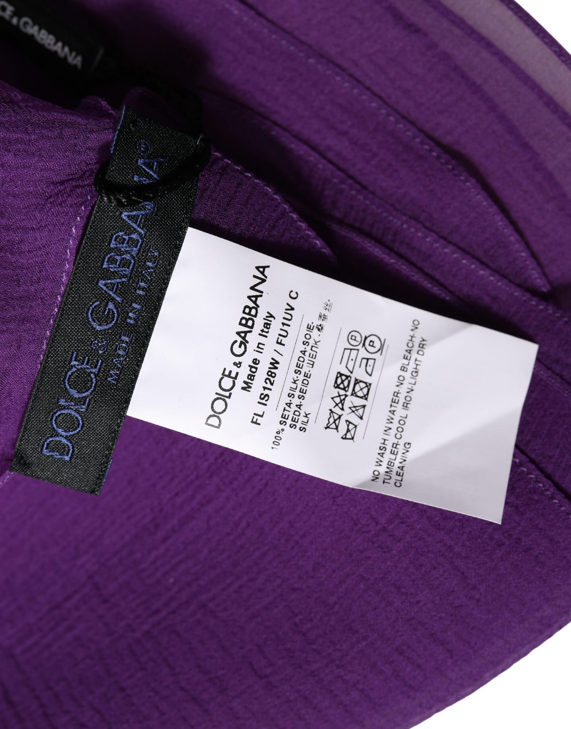 Dolce & Gabbana Purple Silk Neck Wrap Shawl Stole 200cm x 134cm Scarf - Image 4