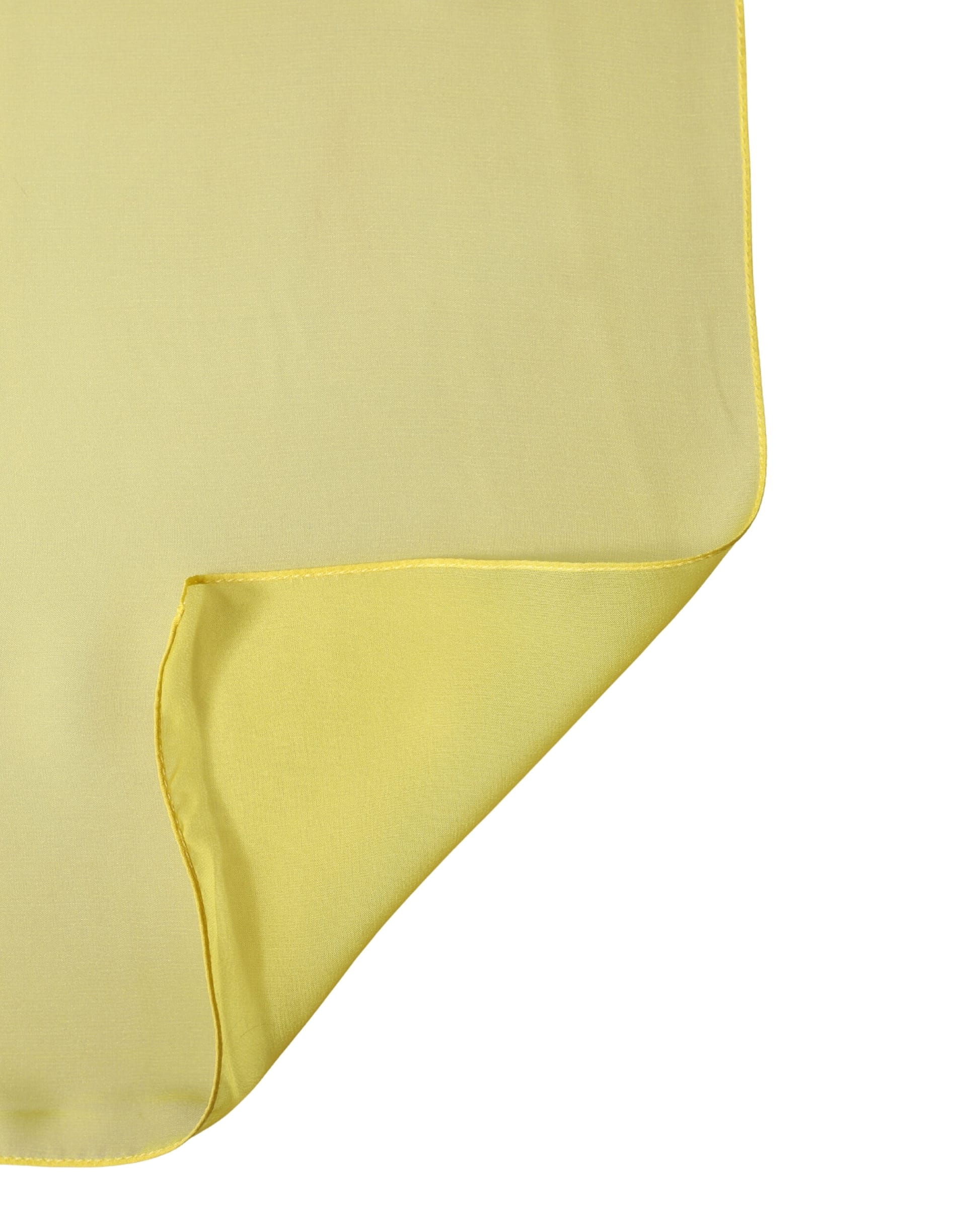 Dolce & Gabbana Yellow Silk Neck Wrap Shawl Foulard 133cm x 130cm Scarf - Image 3
