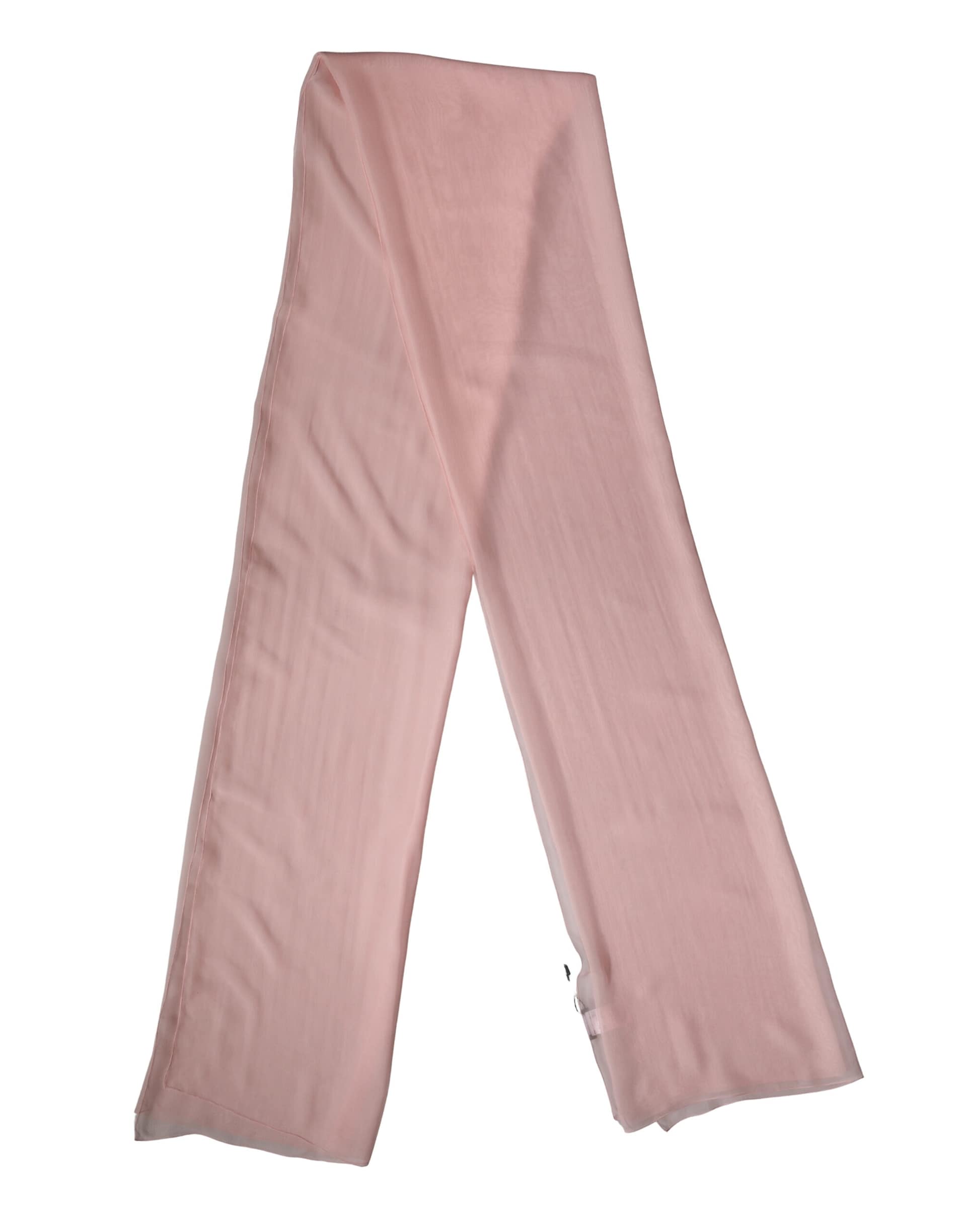 Dolce & Gabbana Light Pink Silk Neck Wrap Shawl Stole 272cm x 120cm Scarf - Image 2