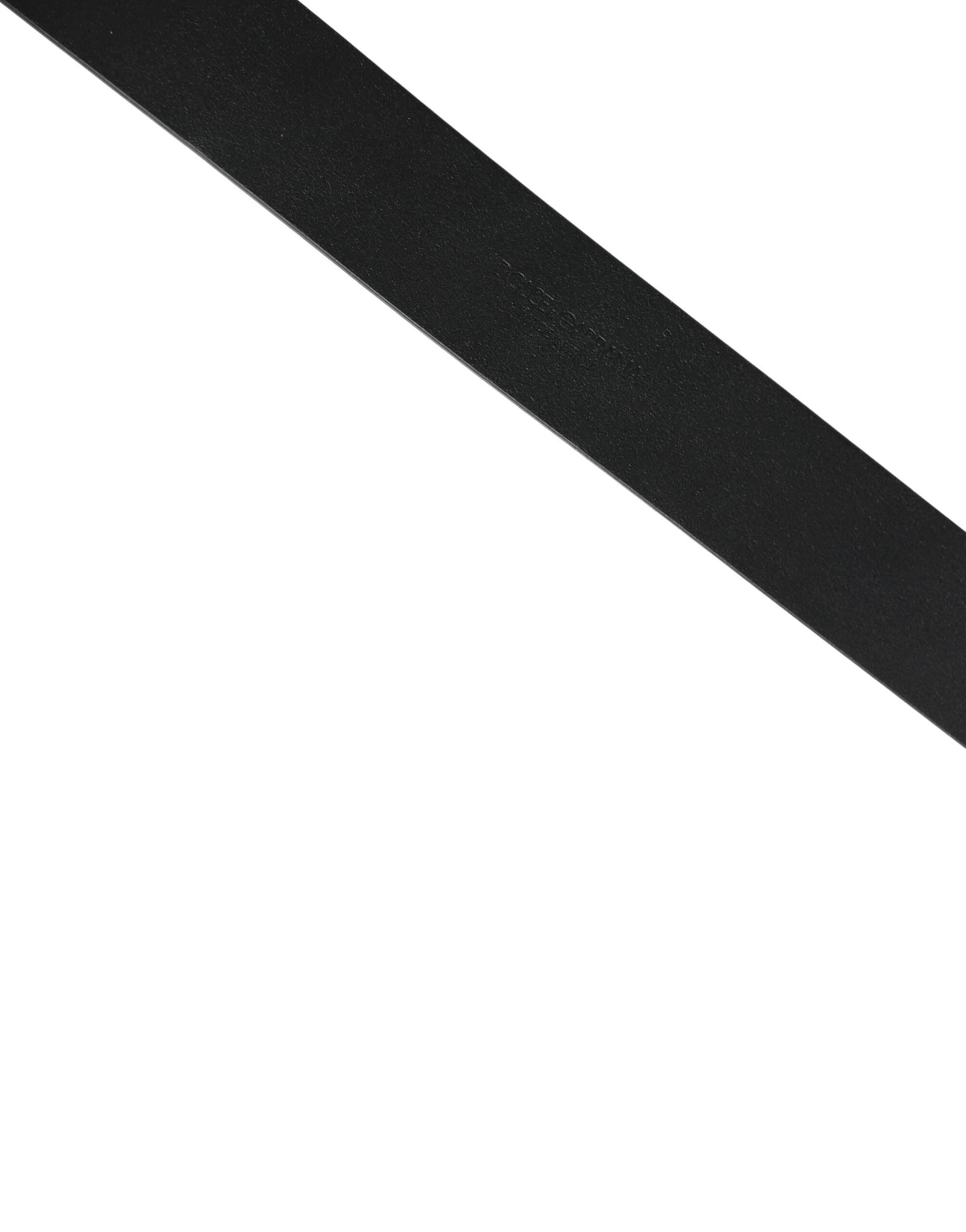 Dolce & Gabbana Black Calf Leather Gold Metal Buckle Belt - Image 6