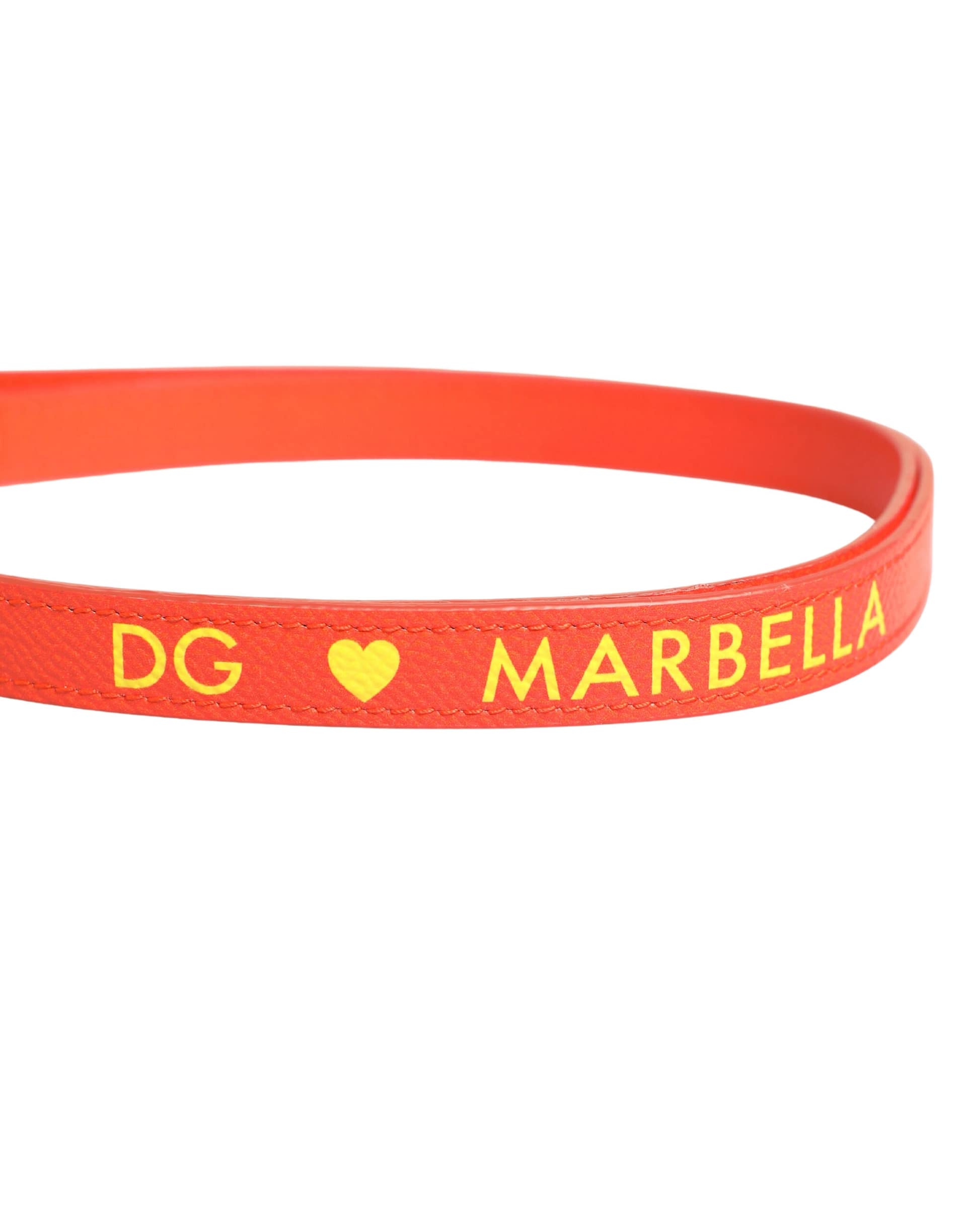 Dolce & Gabbana Yellow Calf Leather Logo Flip Holder Strap Airpods Case - Image 4