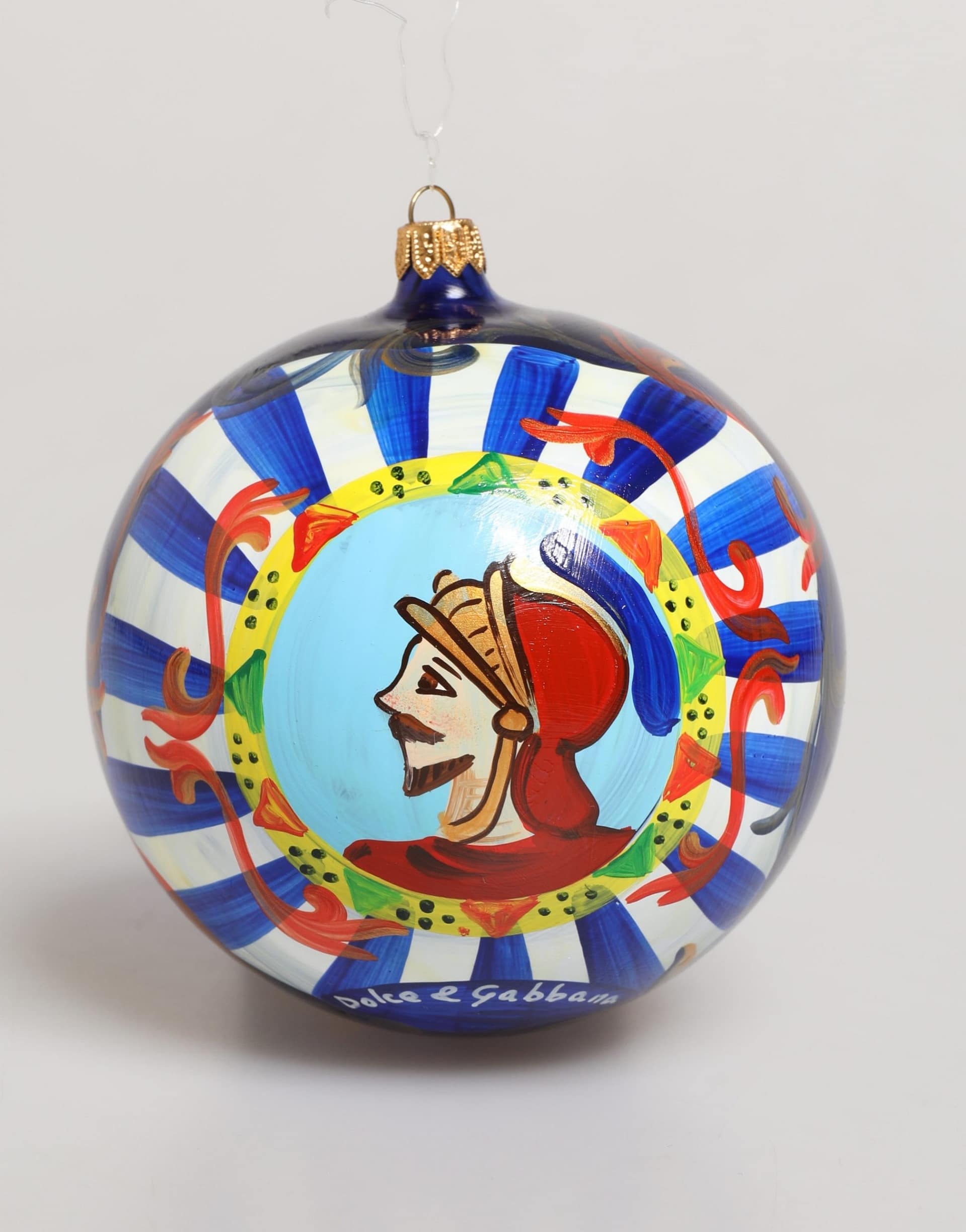 Dolce & Gabbana Multicolor Hand Painted Sicilian Ornament Christmas Ball - Image 2
