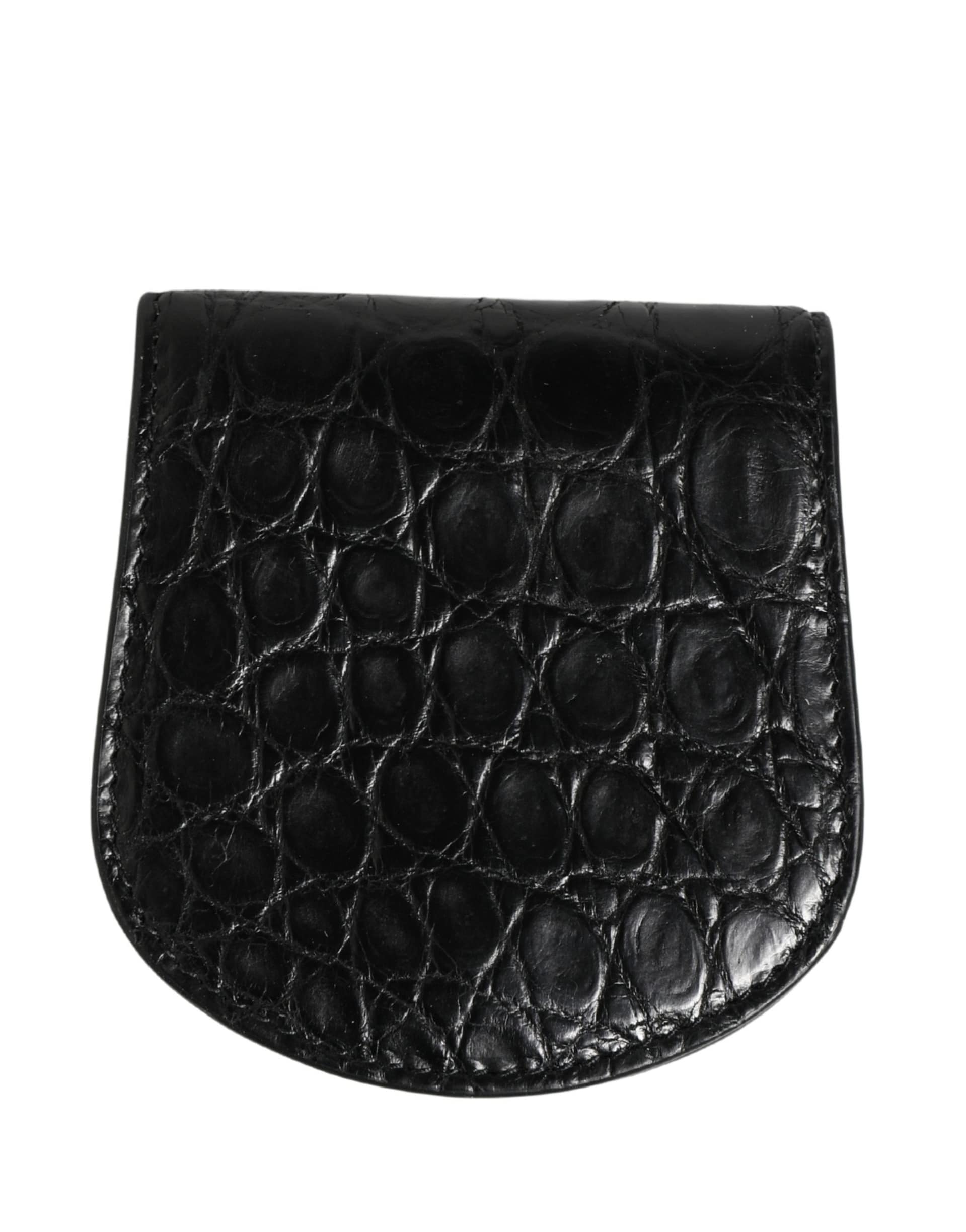 Dolce & Gabbana Black Exotic Skin Condom Case Holder Pocket Wallet - Image 5