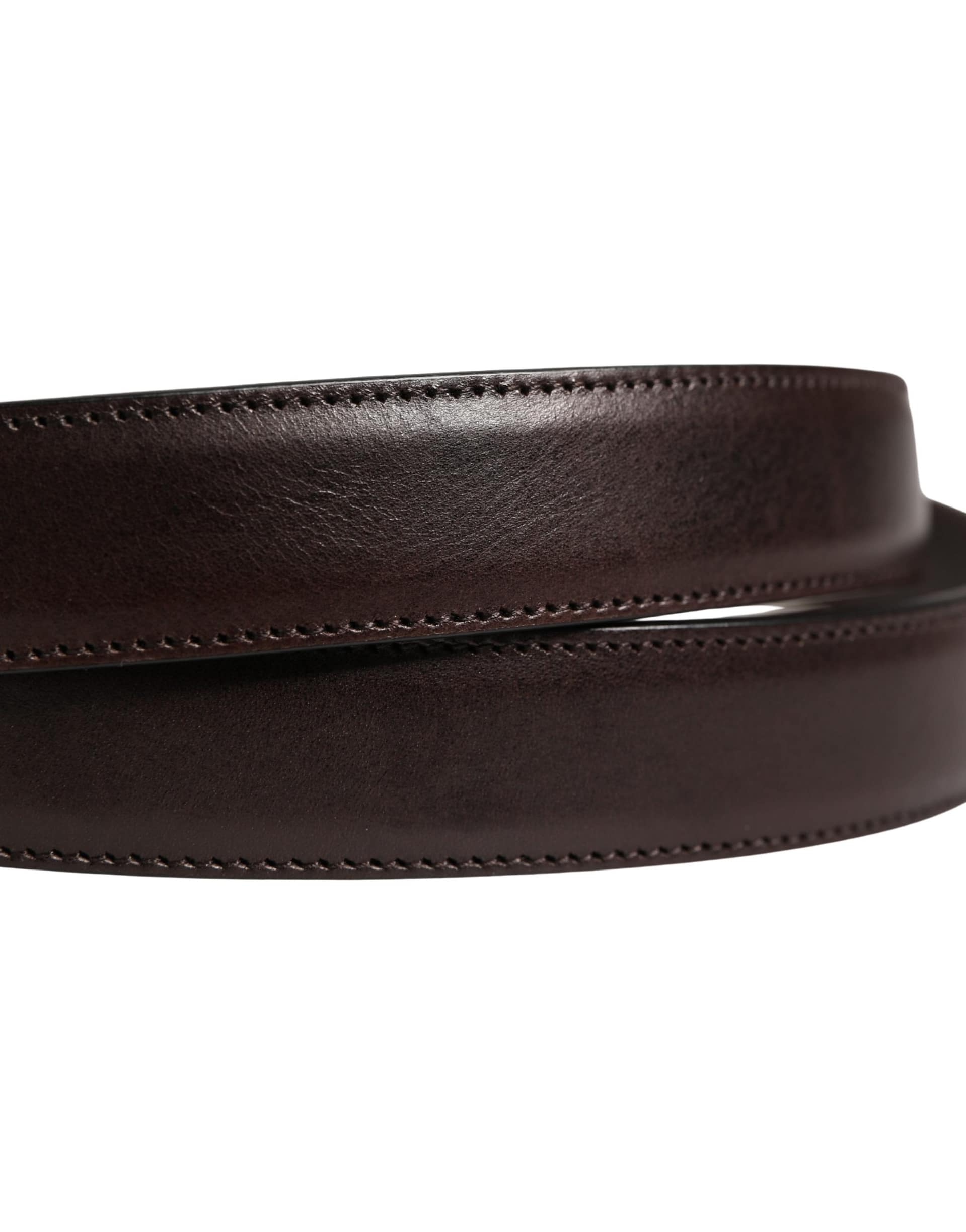 Dolce & Gabbana Men Brown Classic Leather Metal Buckle Belt - Image 5