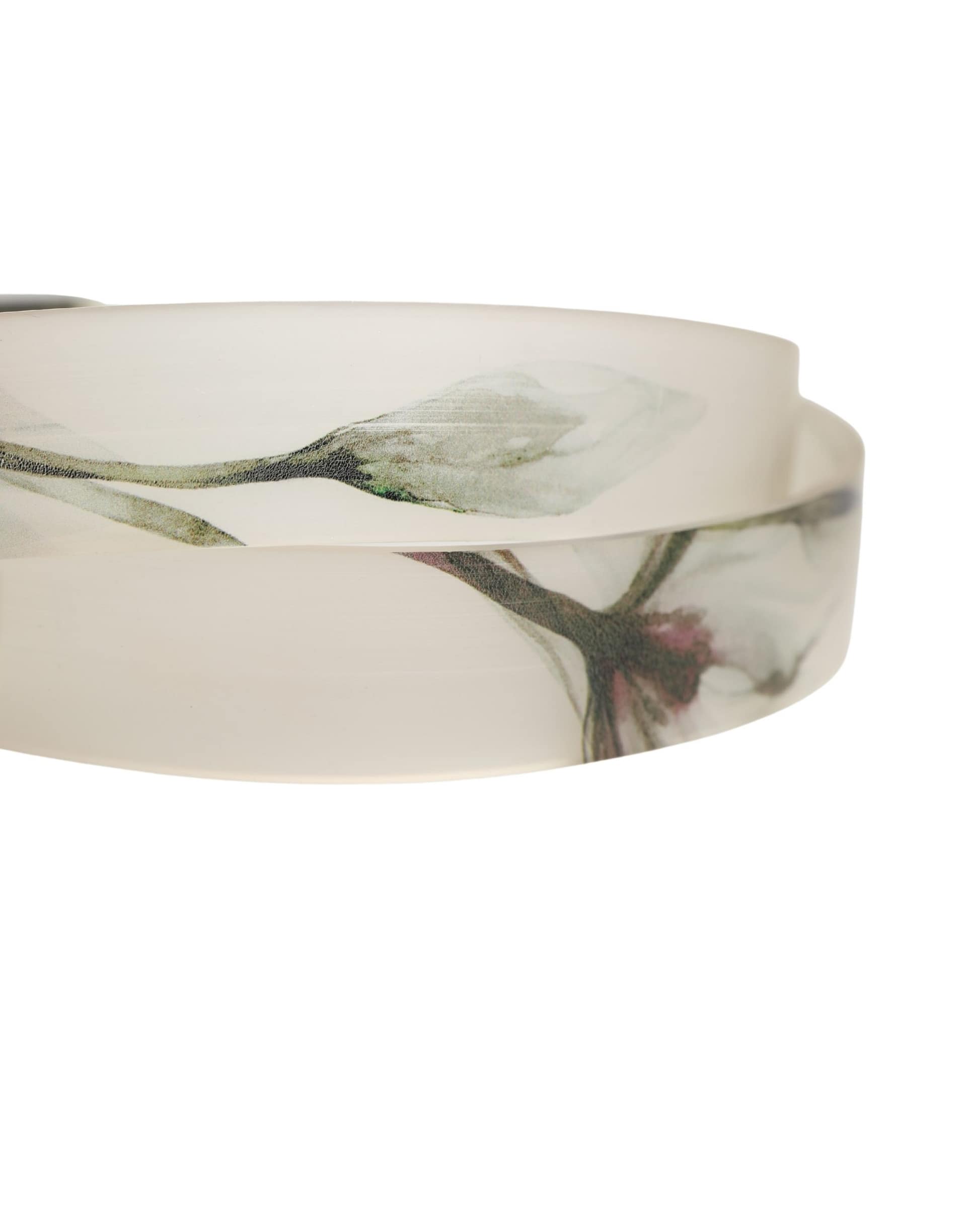 Dolce & Gabbana Men White Floral PVC Silver Metal Buckle Belt - Image 5