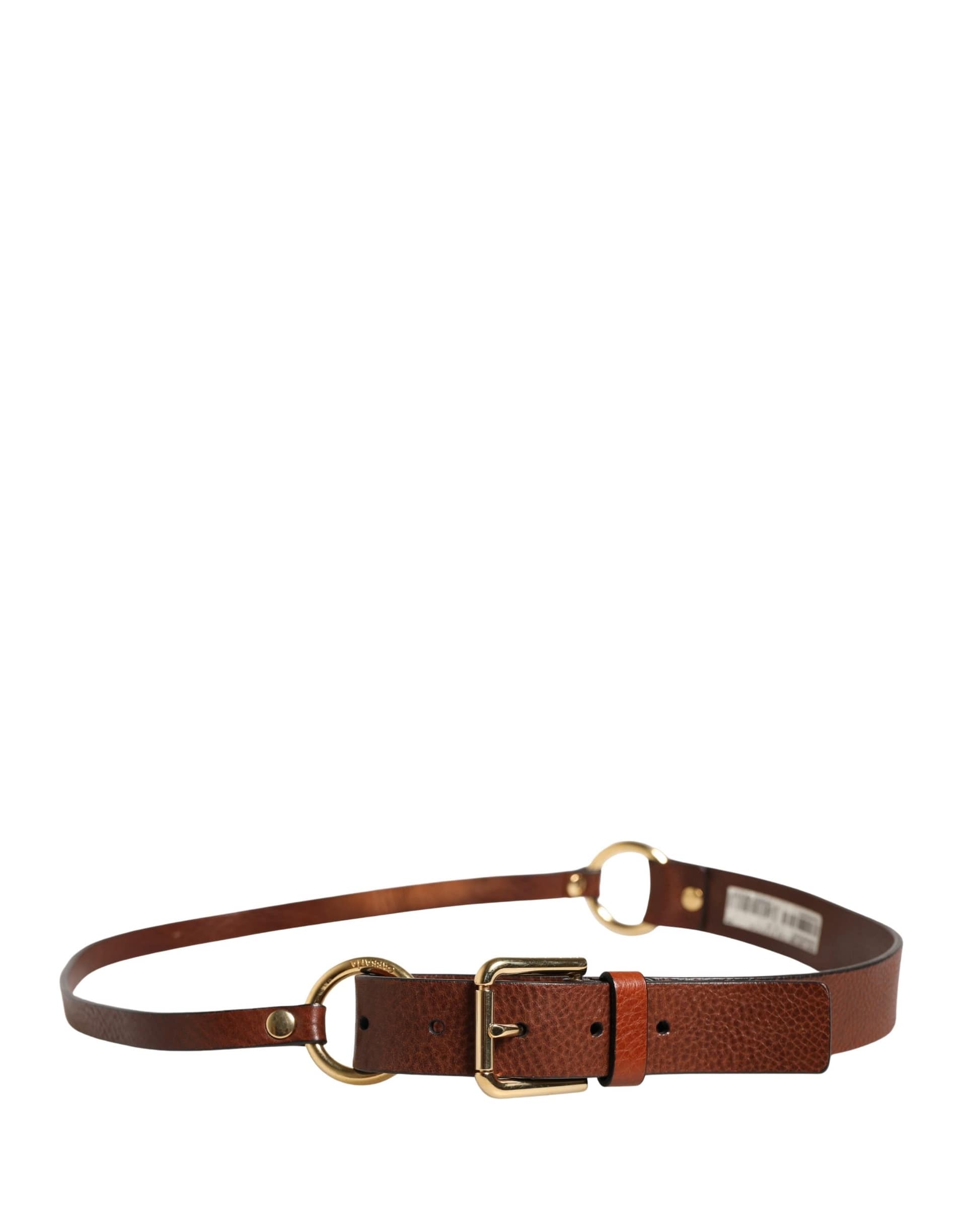 Dolce & Gabbana Men Brown Classic Leather Metal Buckle Belt - Image 3