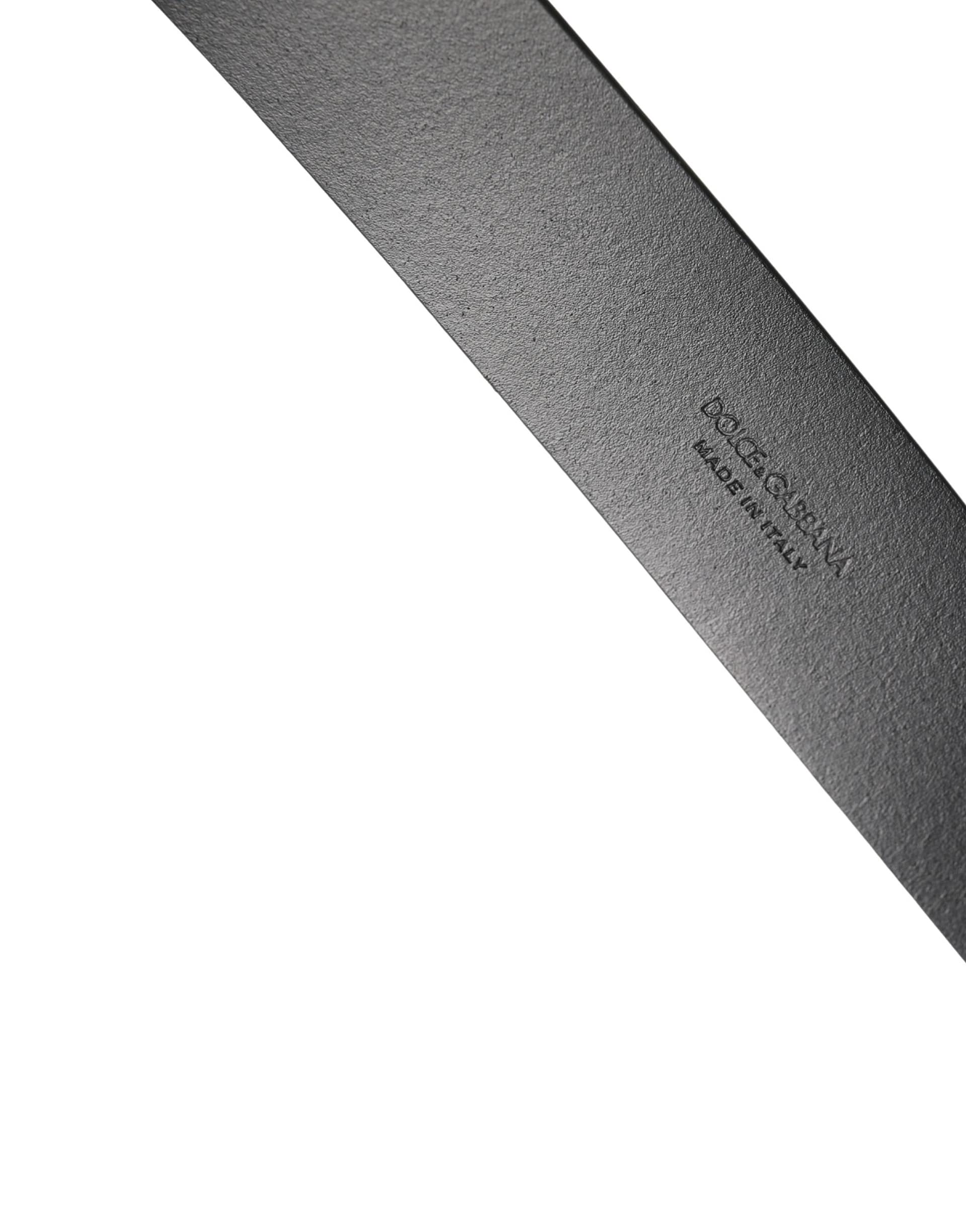 Dolce & Gabbana Men Brown Classic Leather Metal Buckle Belt - Image 6