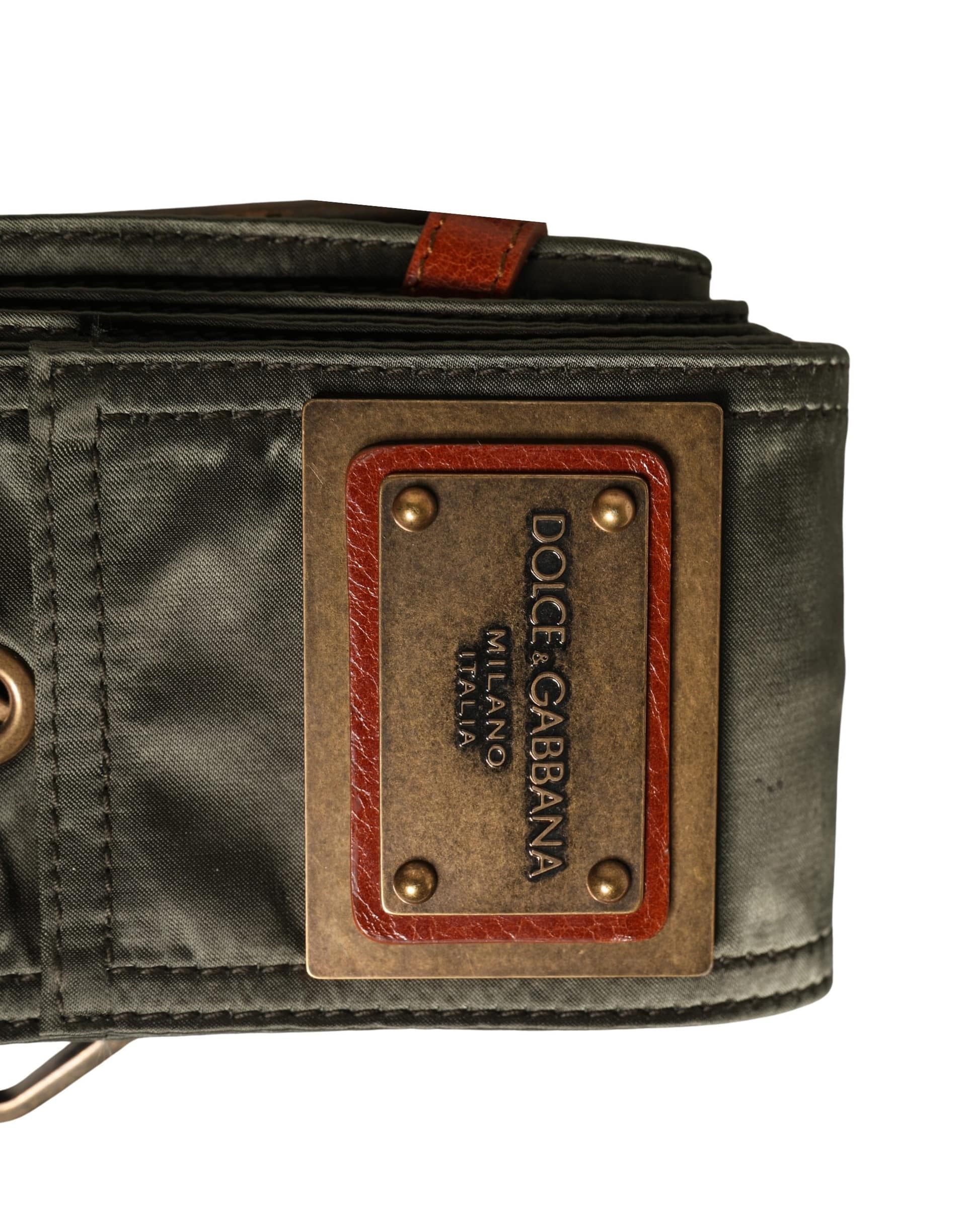 Dolce & Gabbana Men Black Wide Leather DG Metal Buckle Belt - Image 2