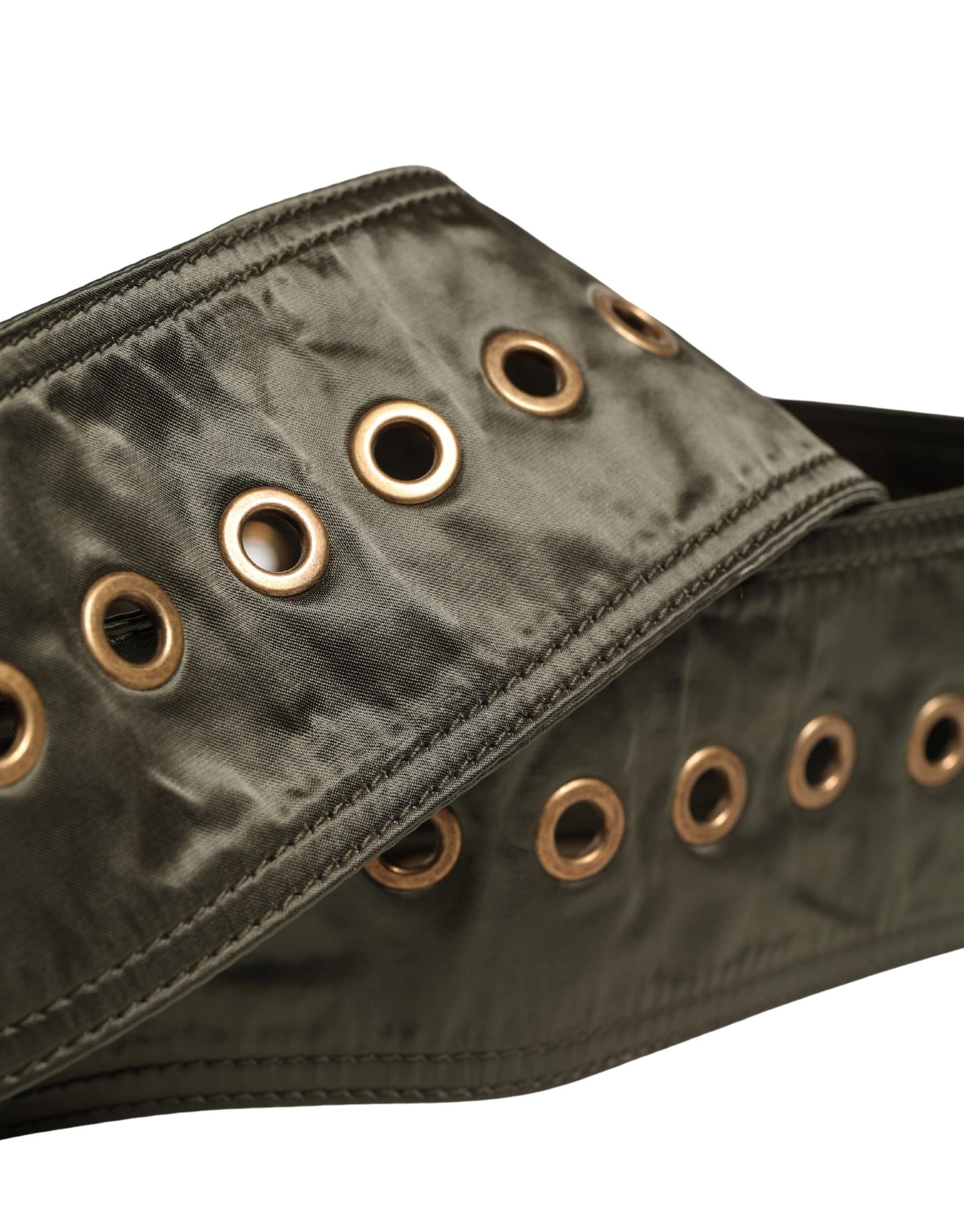 Dolce & Gabbana Men Black Wide Leather DG Metal Buckle Belt - Image 6