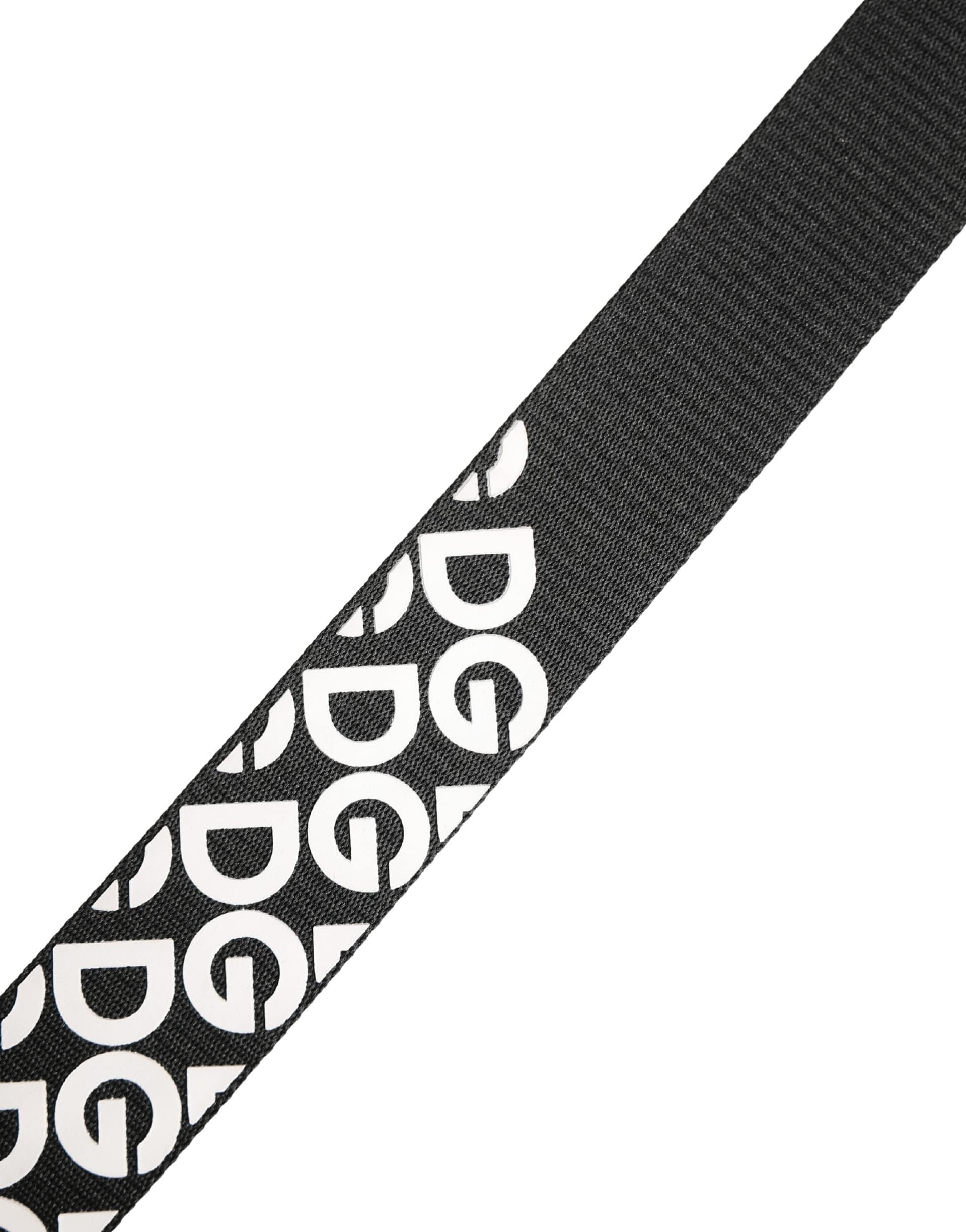 Dolce & Gabbana White Black Logo Leather Metal Buckle Belt - Image 6