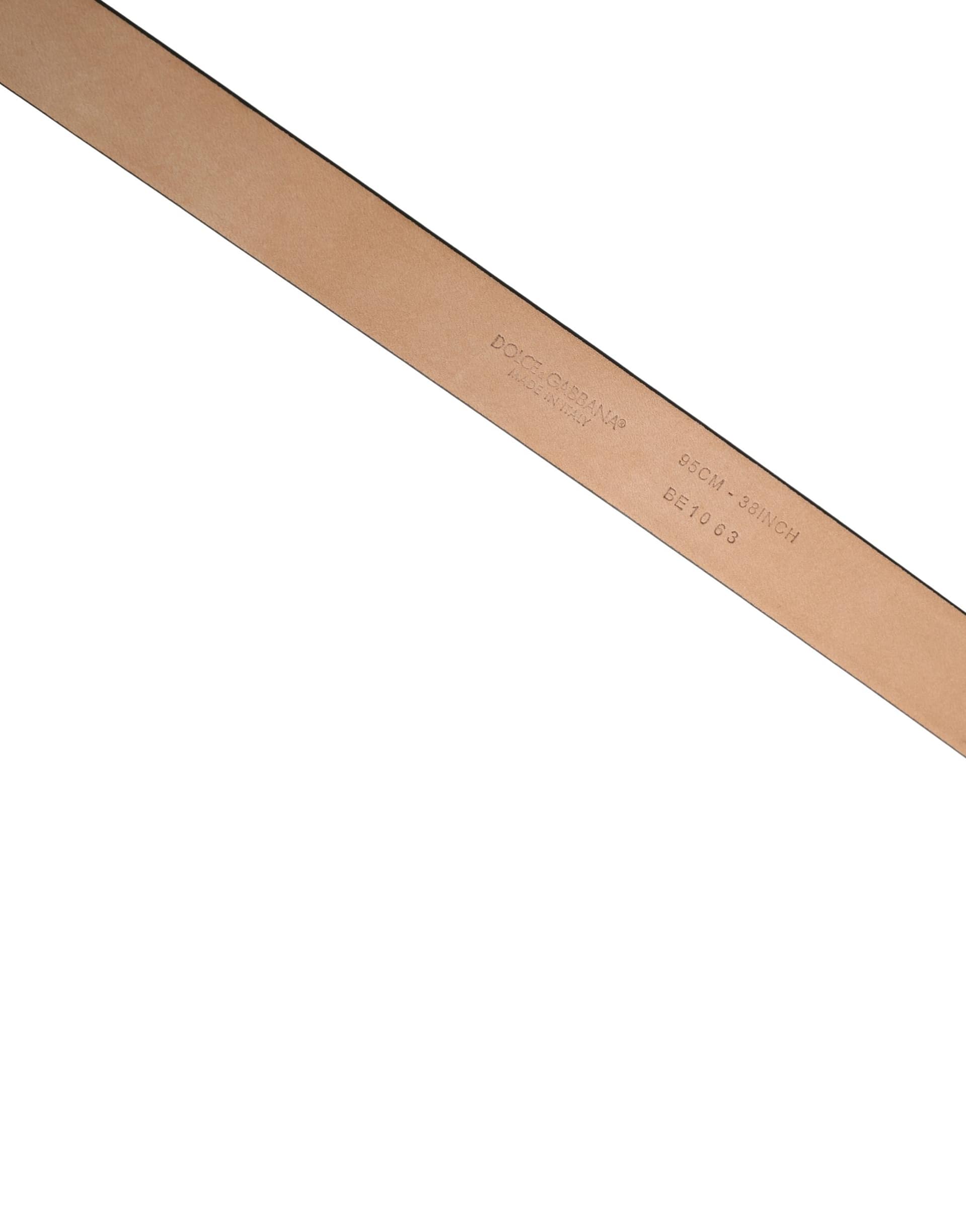 Dolce & Gabbana Black Classic Leather Gold Metal Buckle Belt - Image 6