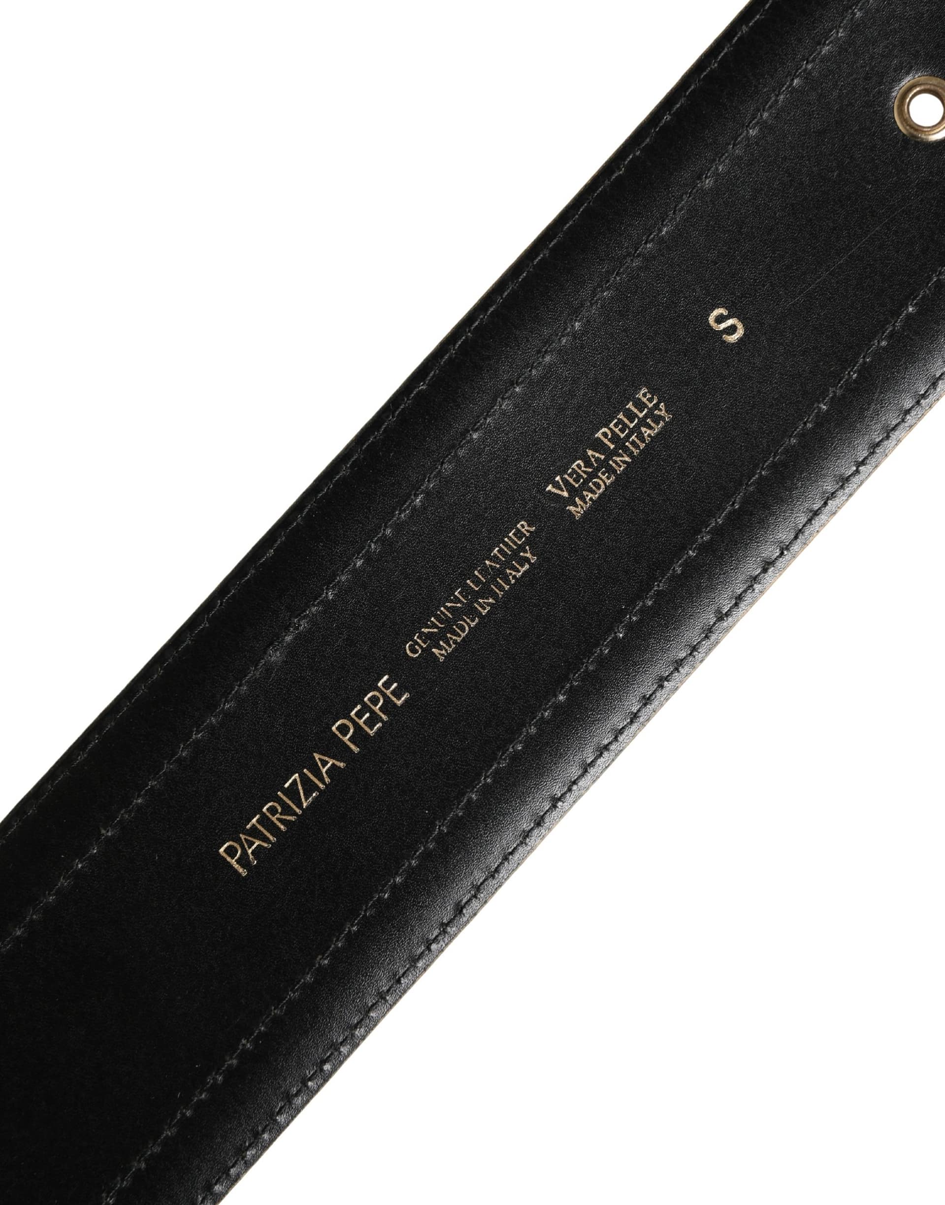 Patrizia Pepe Gray Genuine Leather Square Silver Metal Buckle Belt - Image 6