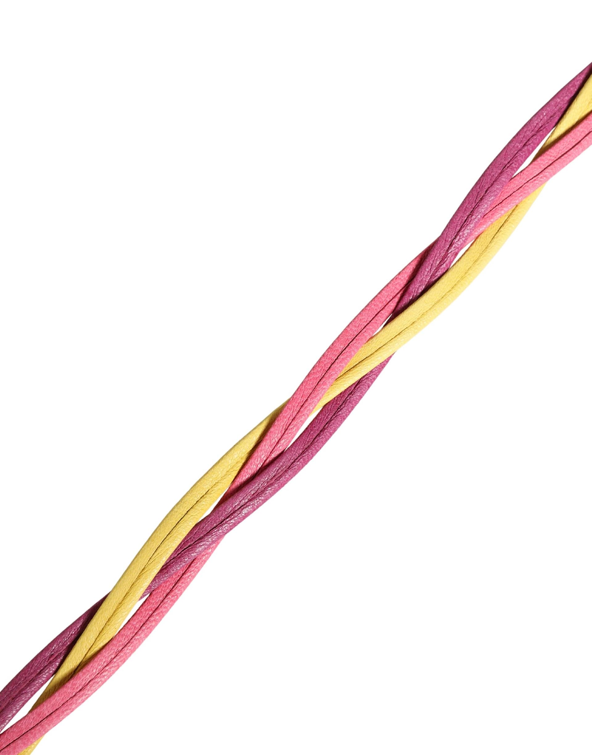 Costume National Multicolor Twisted Leather Circle Buckle Belt - Image 6