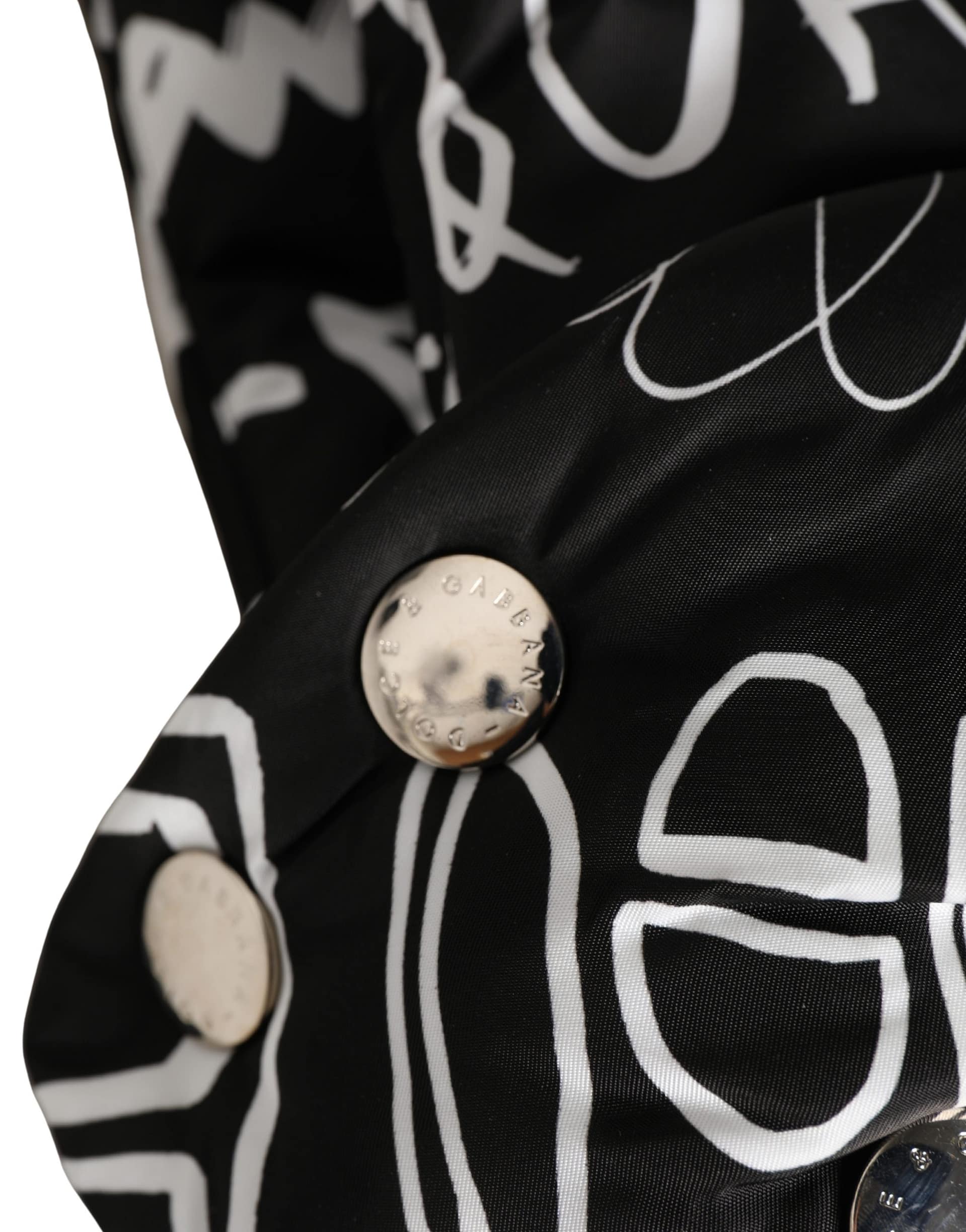 Dolce & Gabbana Black Logo Print Whole Head Wrap Capello Hat - Image 4