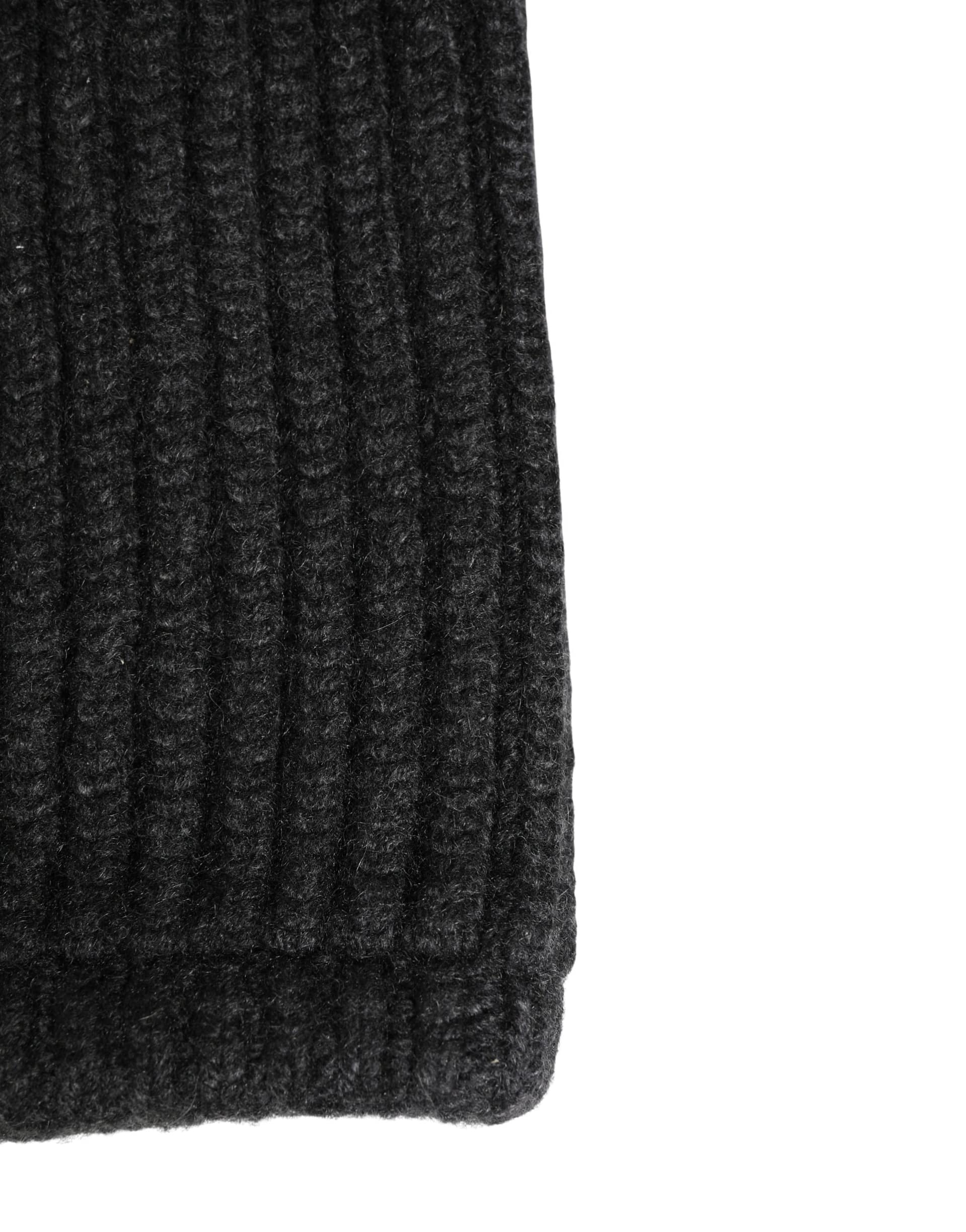 Dolce & Gabbana Black Cashmere Knitted Men Winter Neck Warmer Hat - Image 4