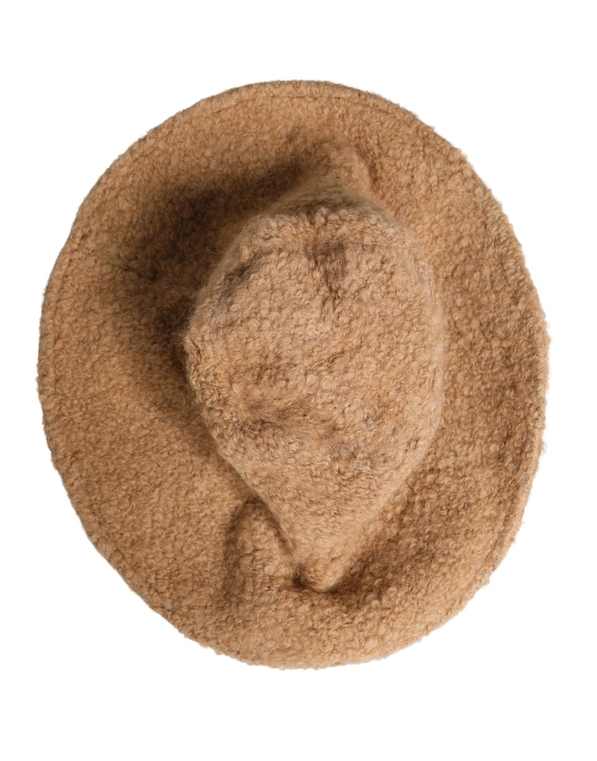 Dolce & Gabbana Beige Virgin Wool Fur Women Knitted Capello Hat - Image 5