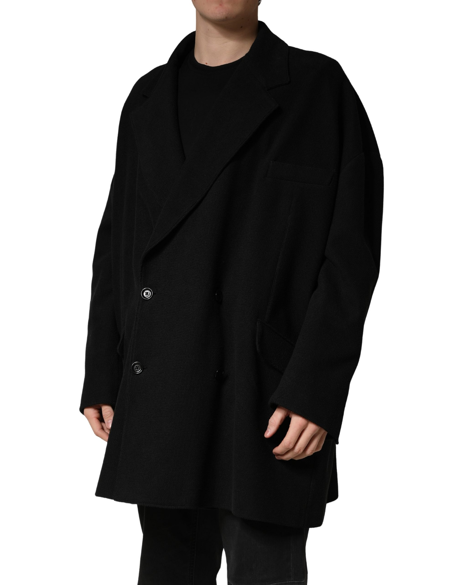 Dolce & Gabbana Black Double Breasted 2 Buttons Suit Jacket - Image 3