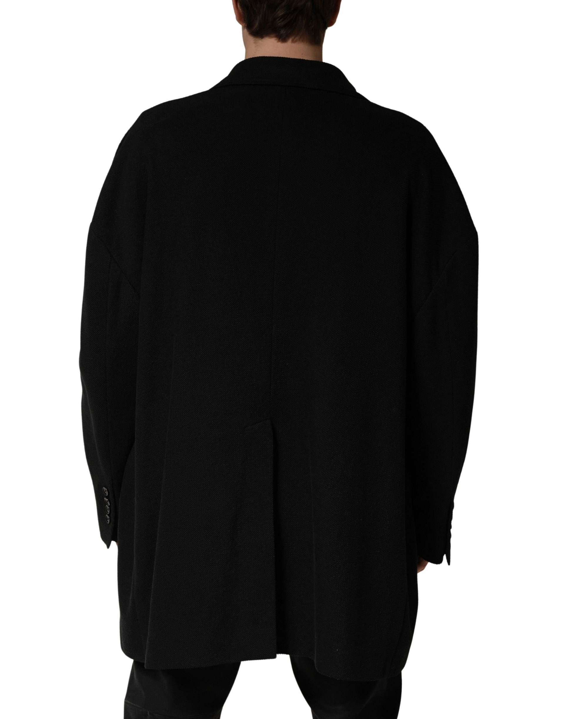 Dolce & Gabbana Black Double Breasted 2 Buttons Suit Jacket - Image 4