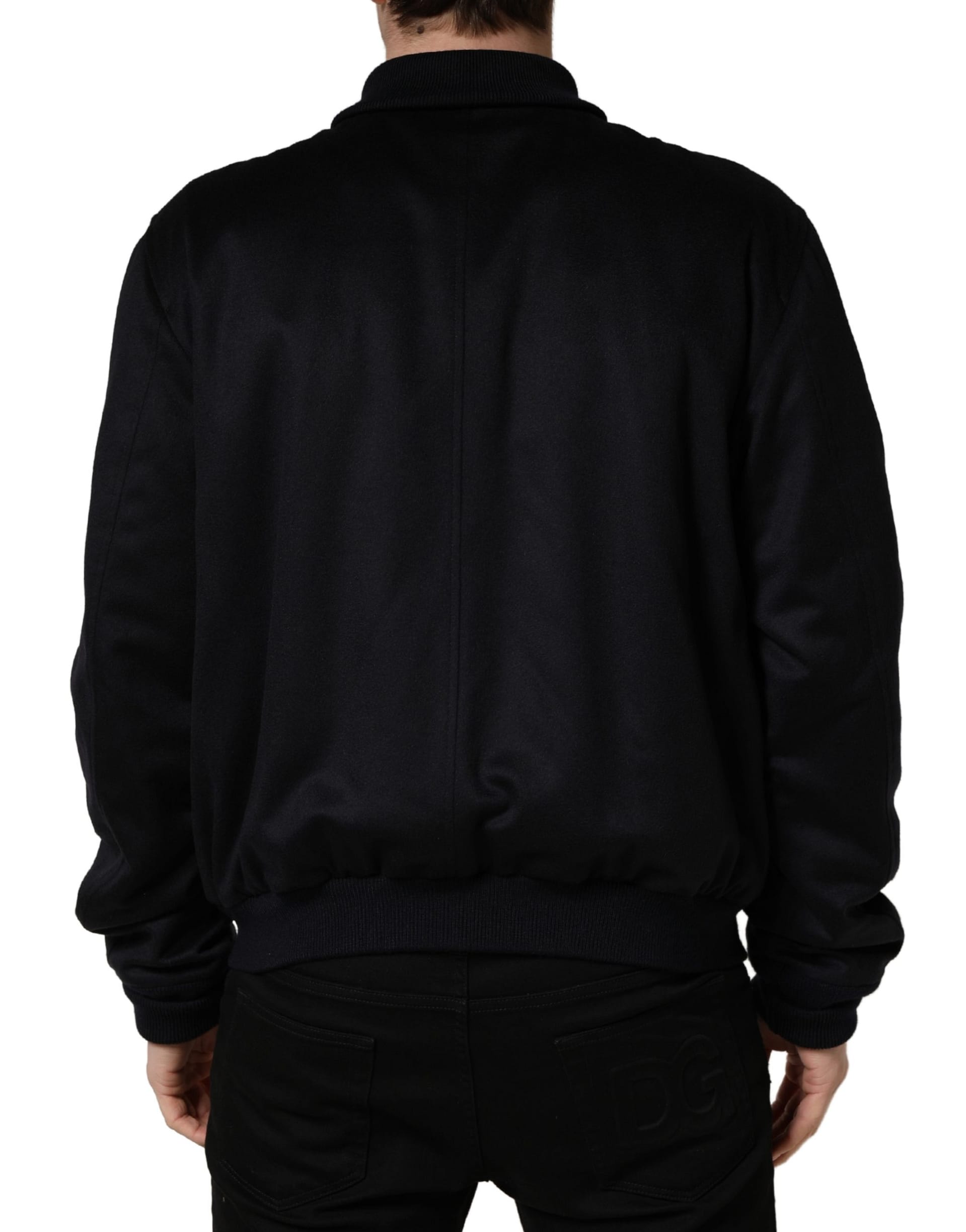 Dolce & Gabbana Black Cashmere Knitted Button Down Jacket - Image 4