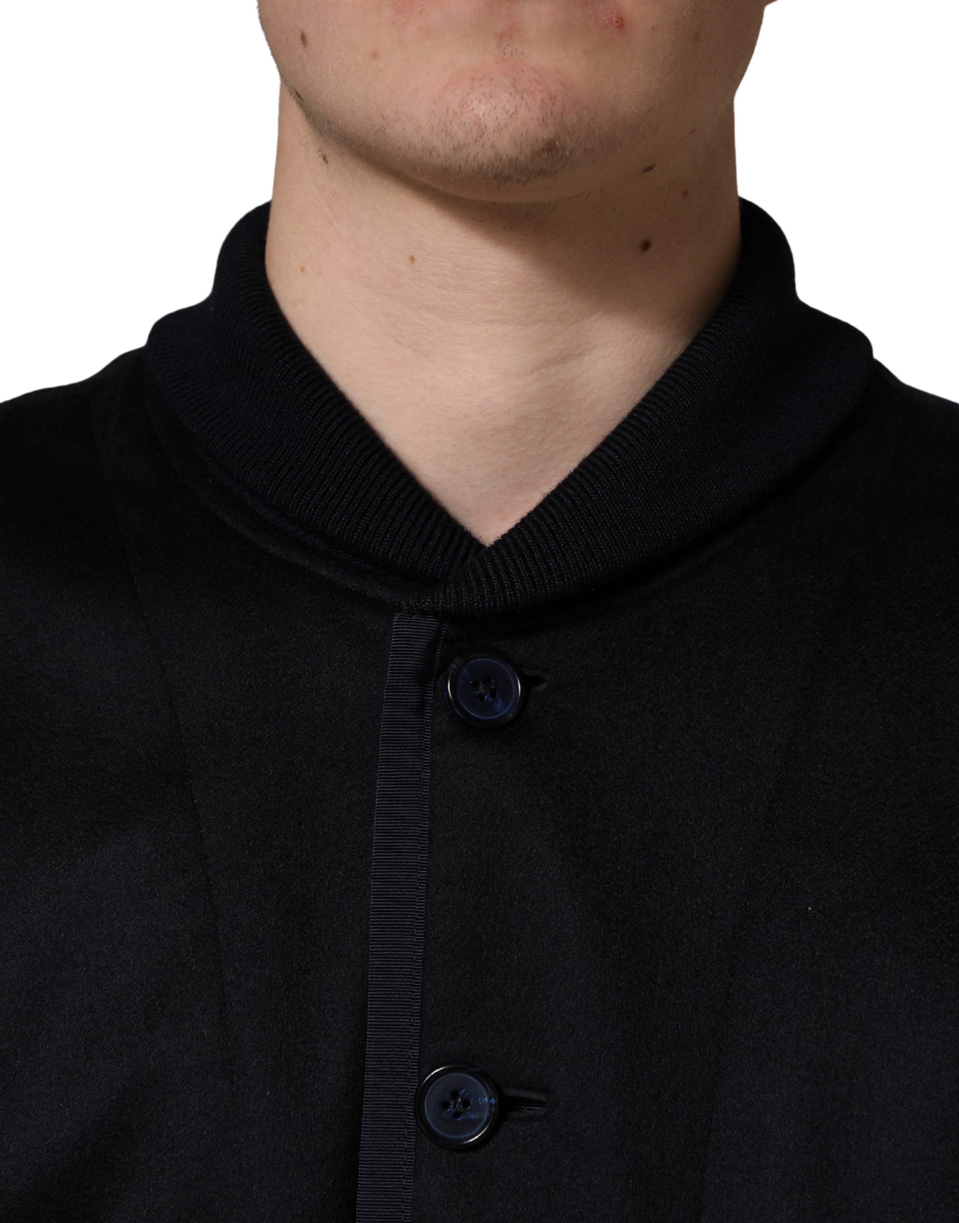 Dolce & Gabbana Black Cashmere Knitted Button Down Jacket - Image 5