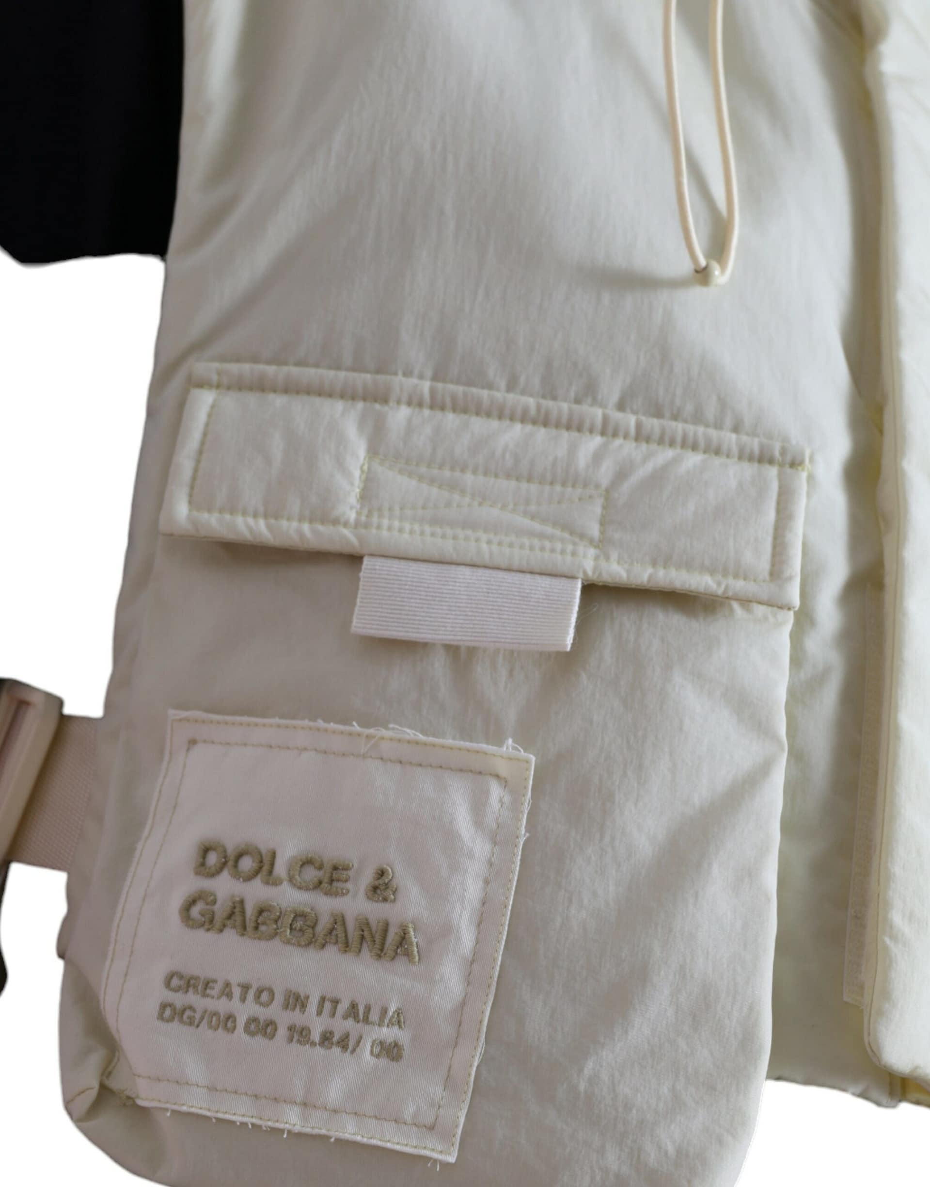 Dolce & Gabbana Yellow Nylon Hooded Sportswear Vest Jacket - Image 5