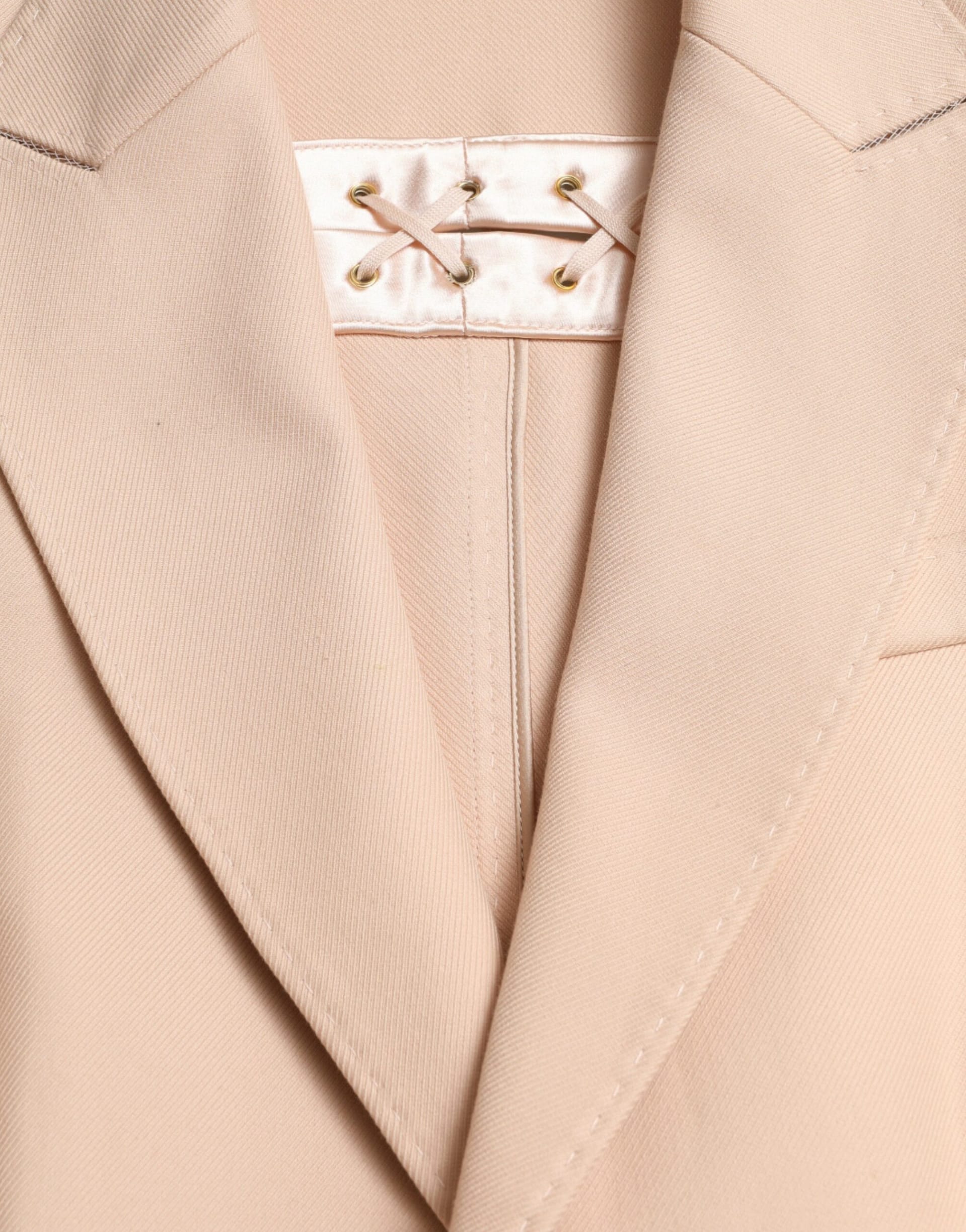 Dolce & Gabbana Beige Cotton Single Breasted Long Coat Jacket - Image 7