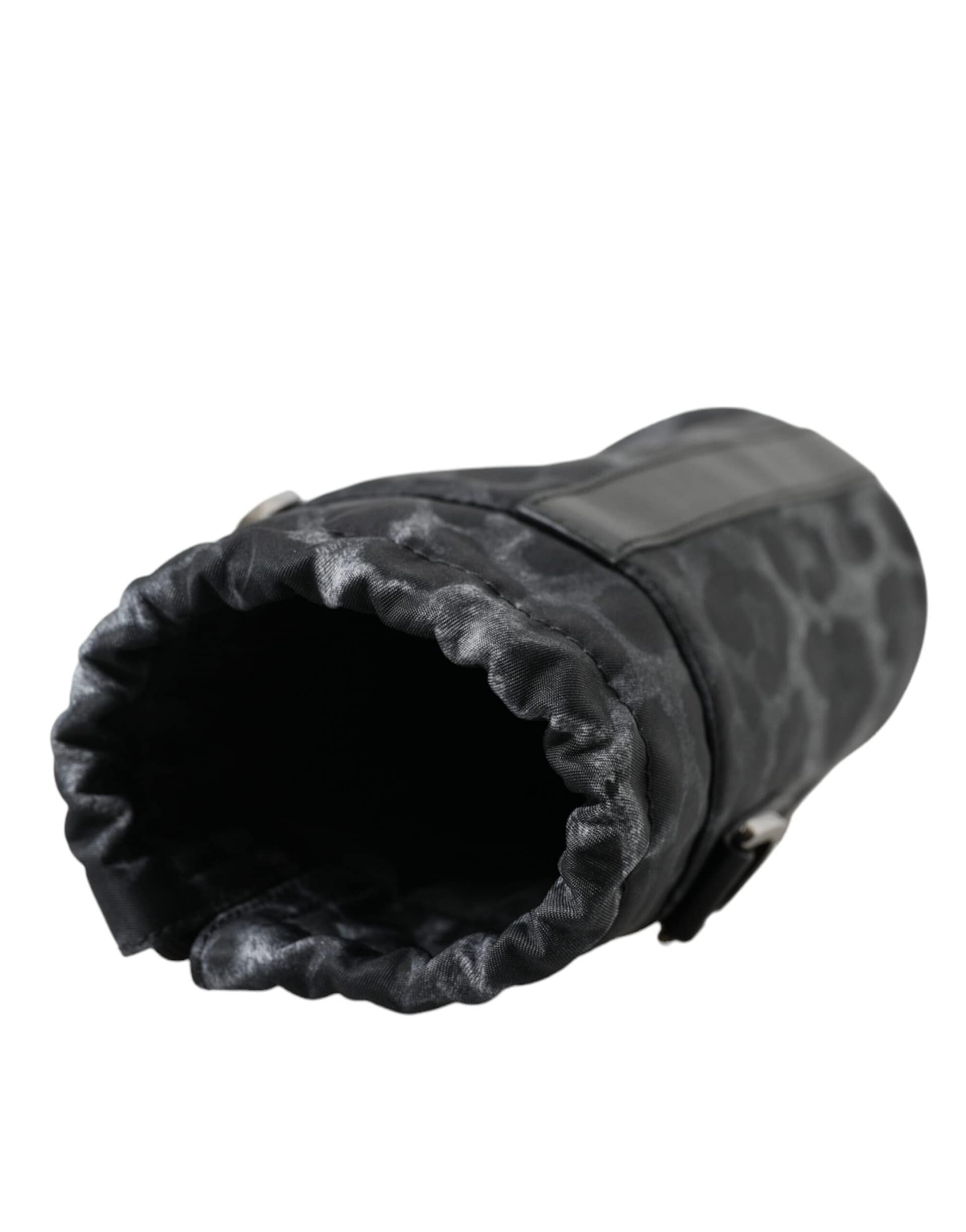 Dolce & Gabbana Black Leopard Round Slim Tote Bottle Cage Bag - Image 6