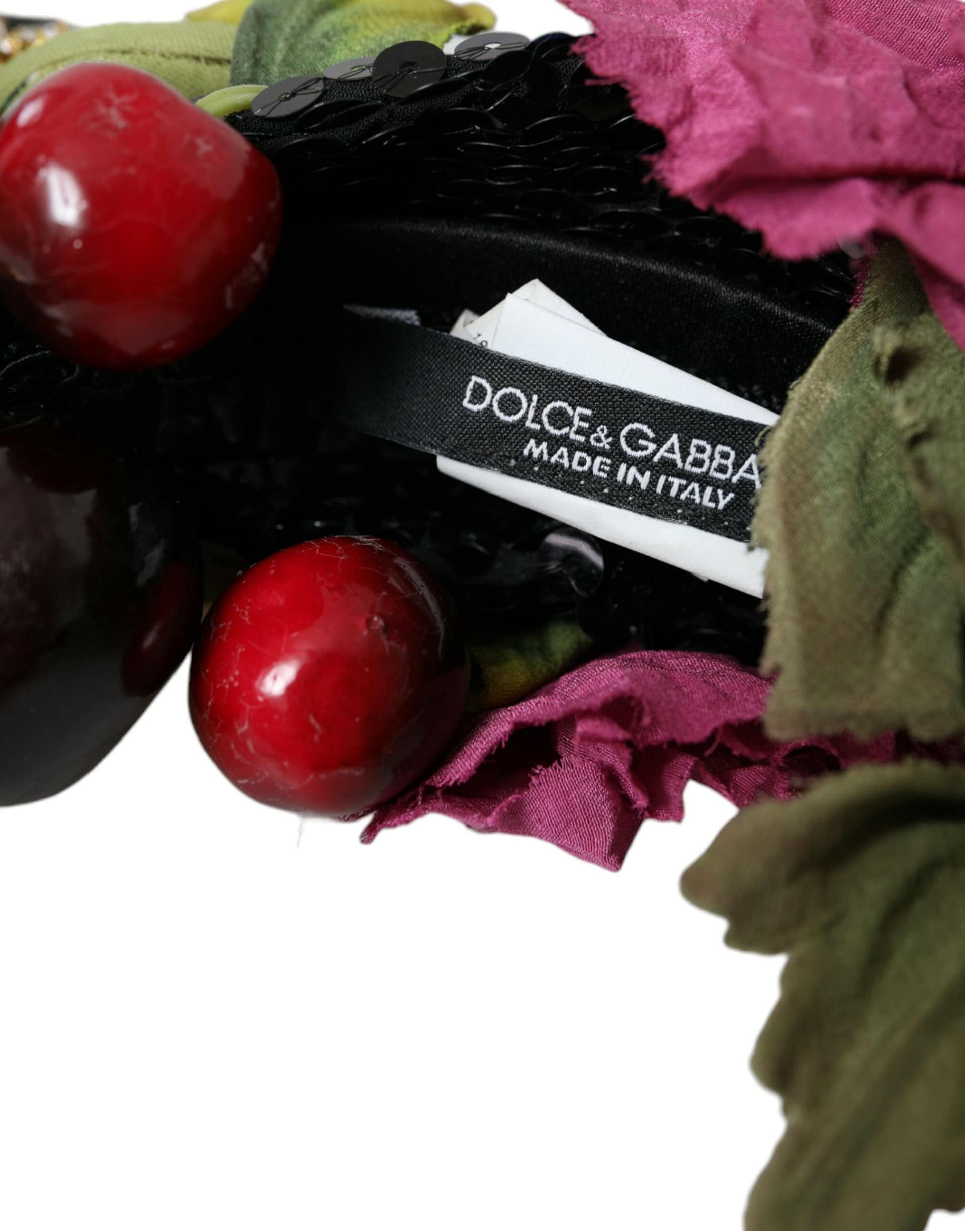 Dolce & Gabbana Red Watermelon Cherry Crystal Hairband Statement Diadem - Image 4