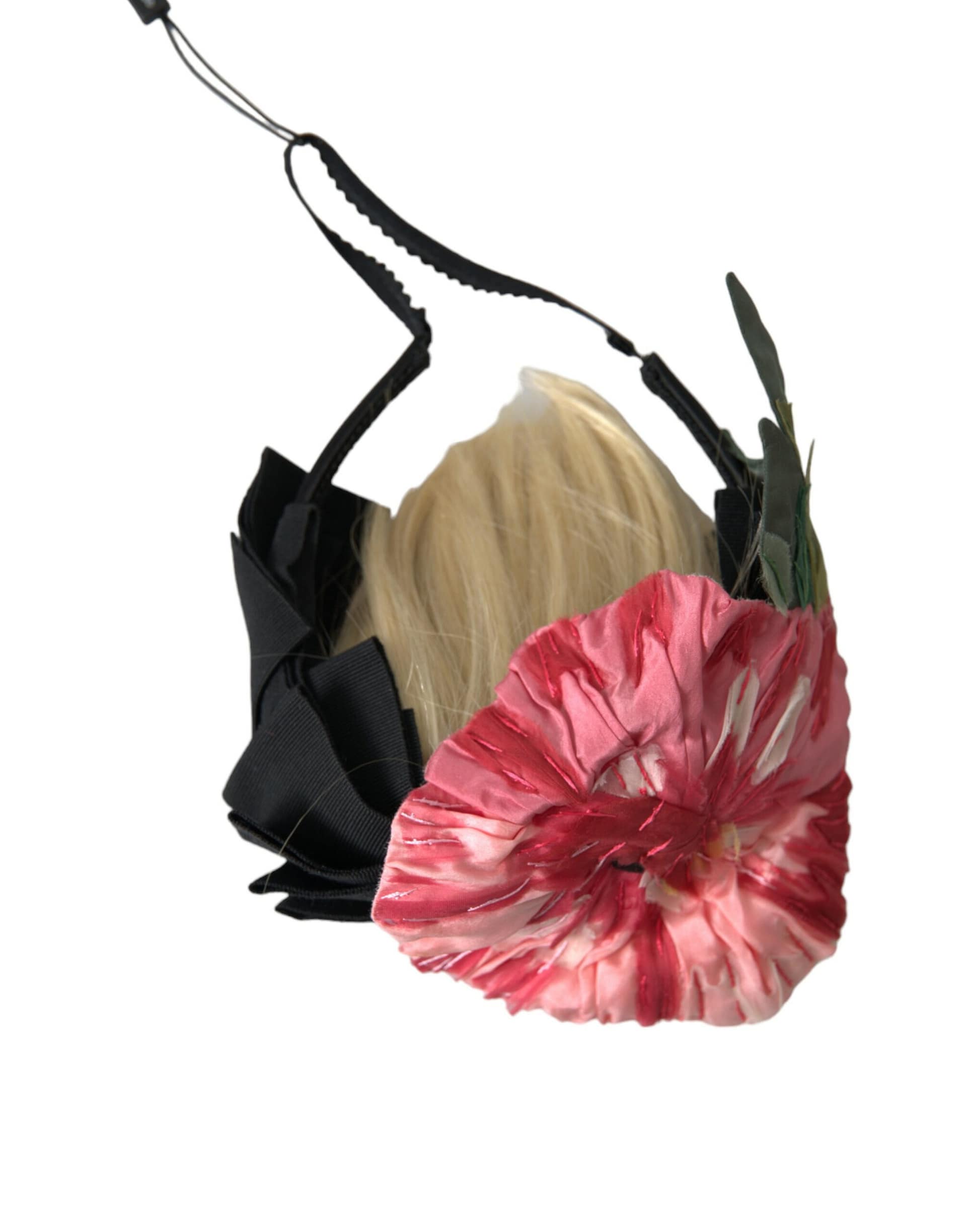 Dolce & Gabbana Black Viscose White Hair Parrucchiera Headband Diadem - Image 4