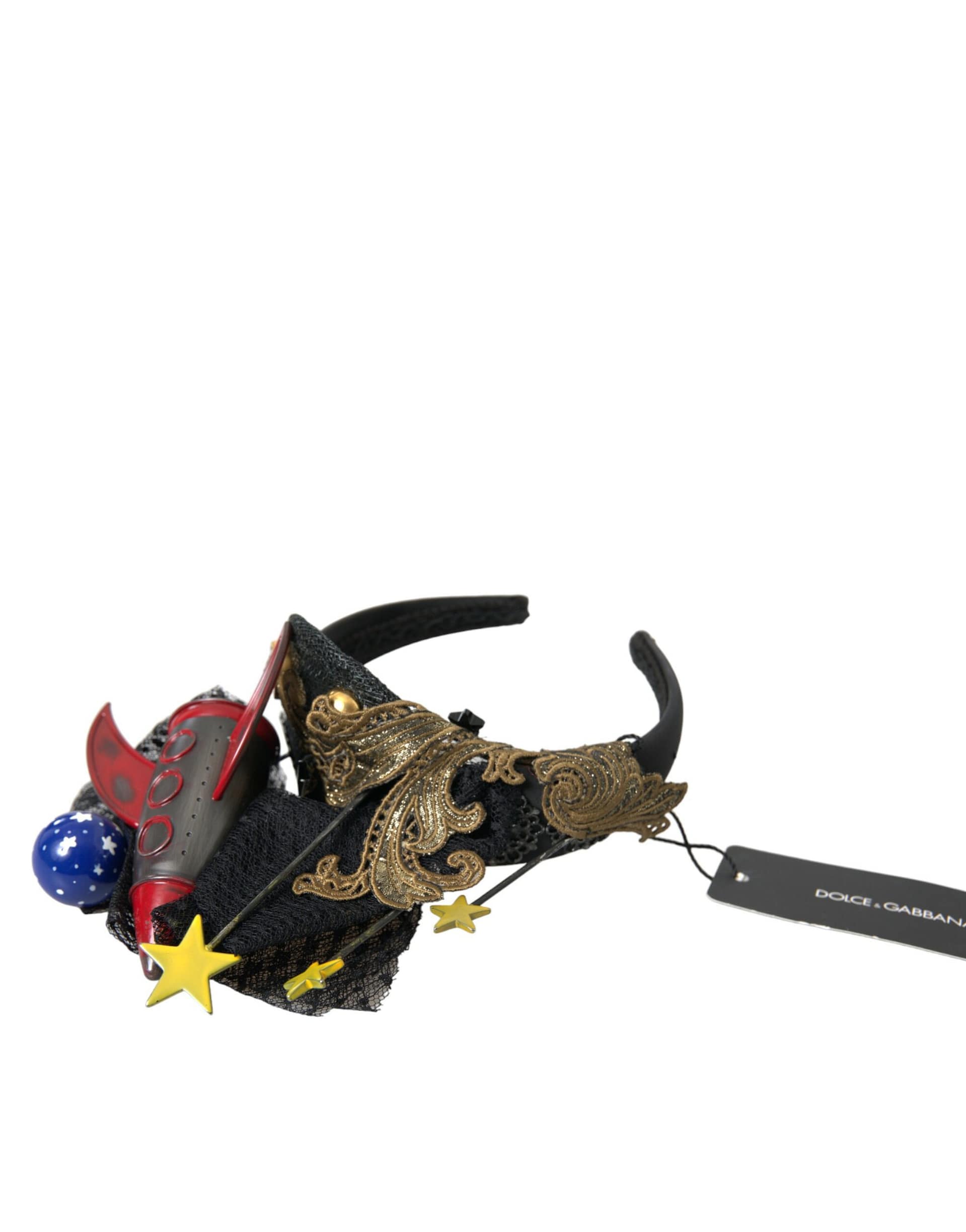 Dolce & Gabbana Multicolor Missile Rocket Crystal Stars Headband Diadem - Image 2