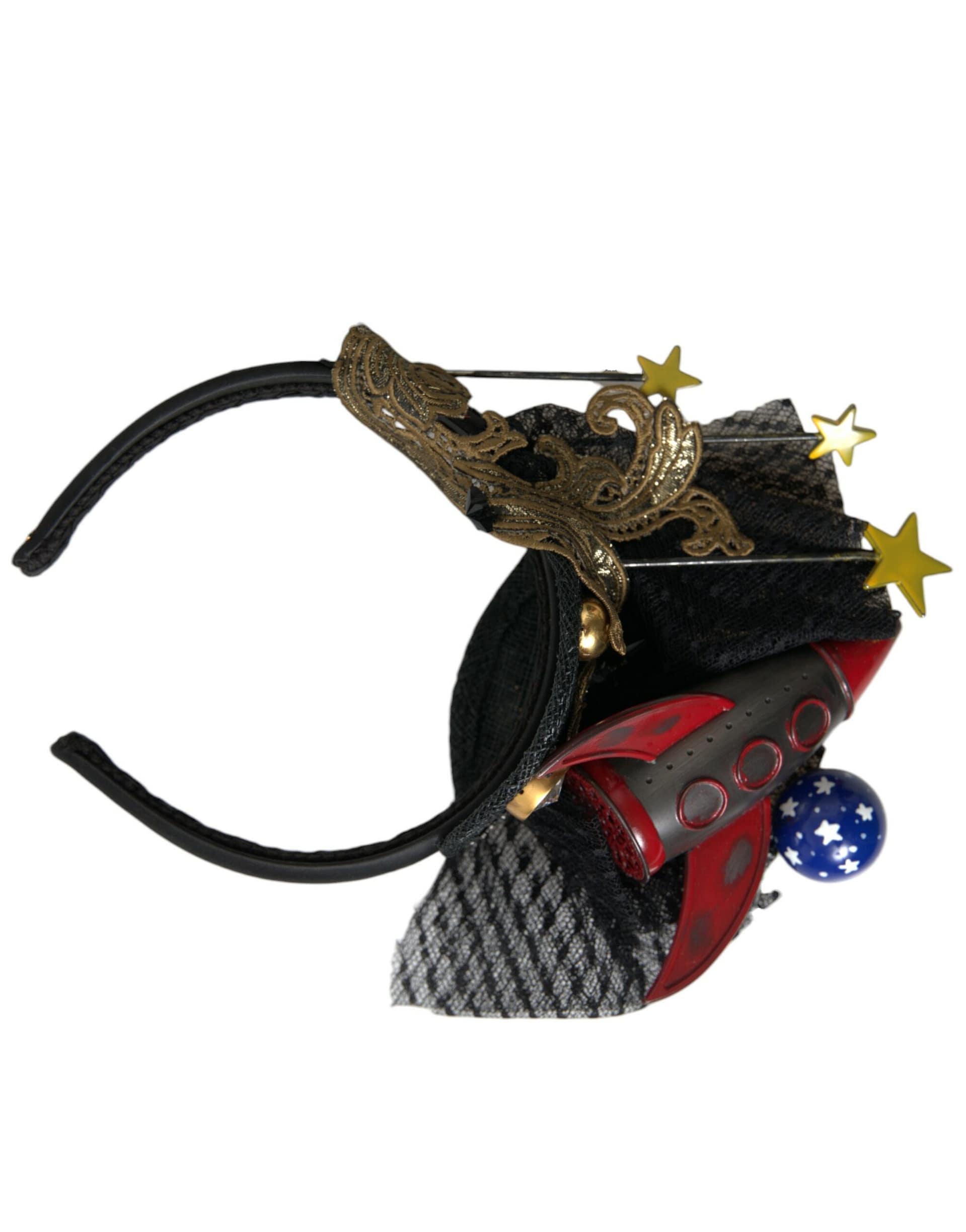Dolce & Gabbana Multicolor Missile Rocket Crystal Stars Headband Diadem - Image 8