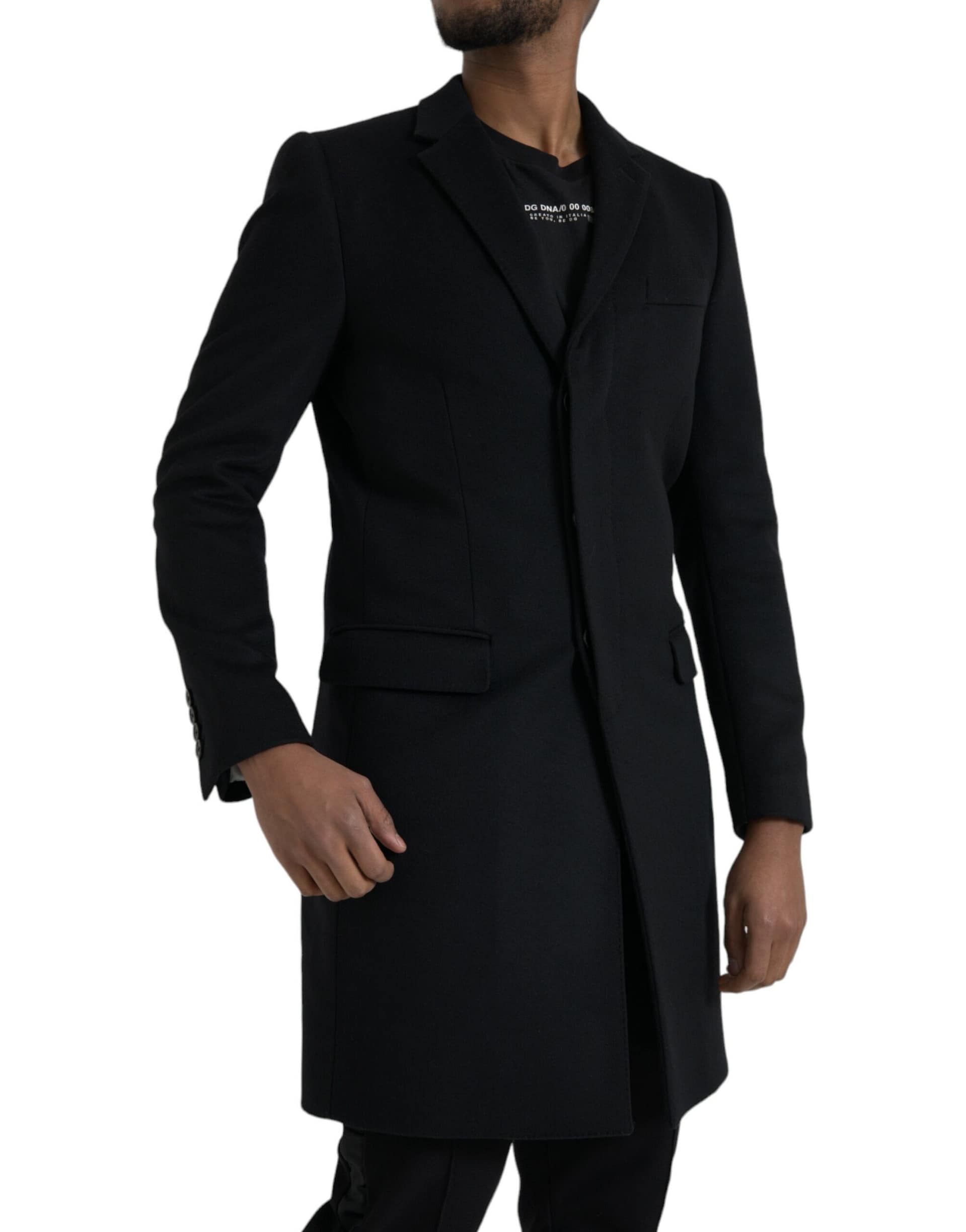 Dolce & Gabbana Black Single Breasted Trench Coat Jacket - Image 2