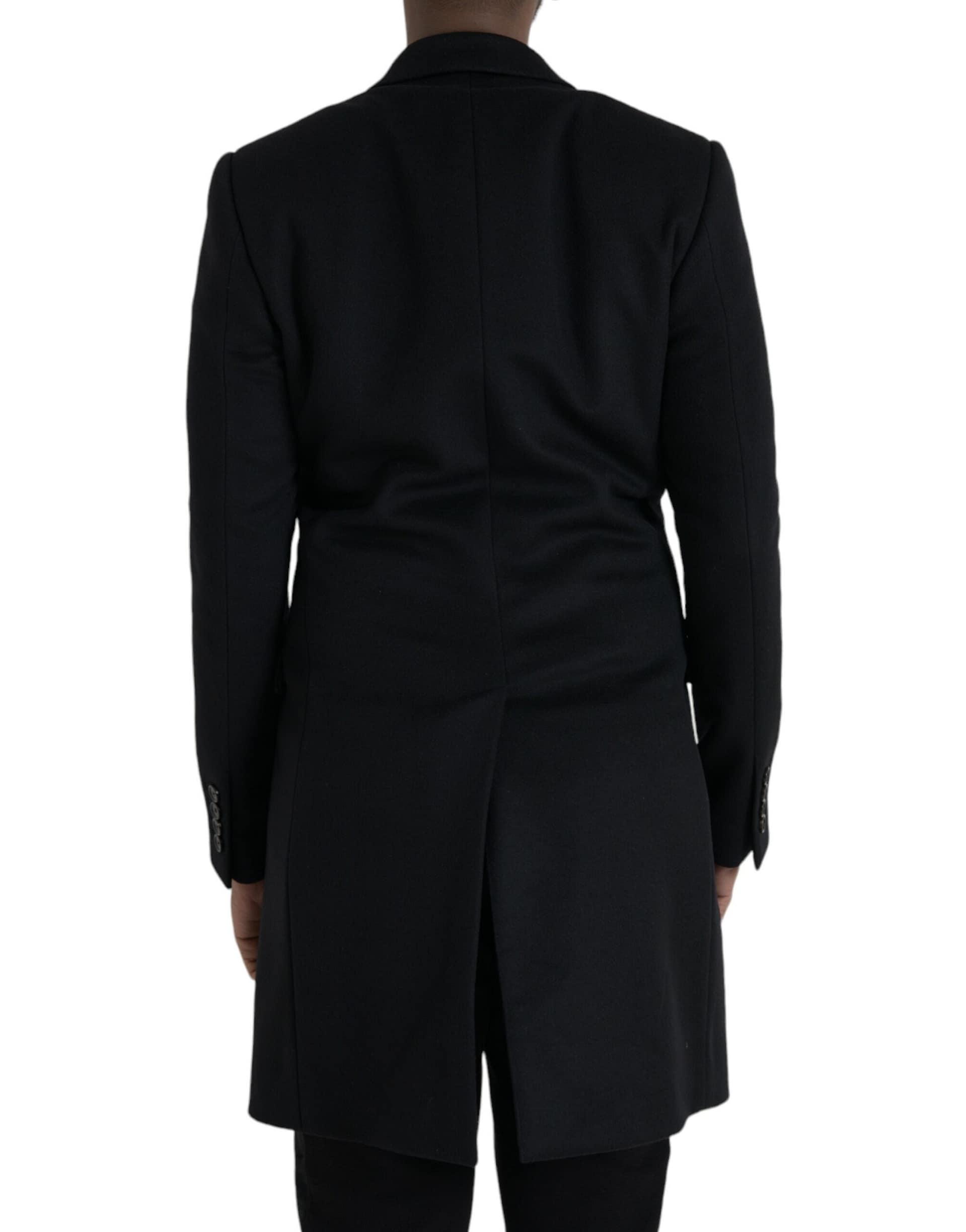 Dolce & Gabbana Black Single Breasted Trench Coat Jacket - Image 3