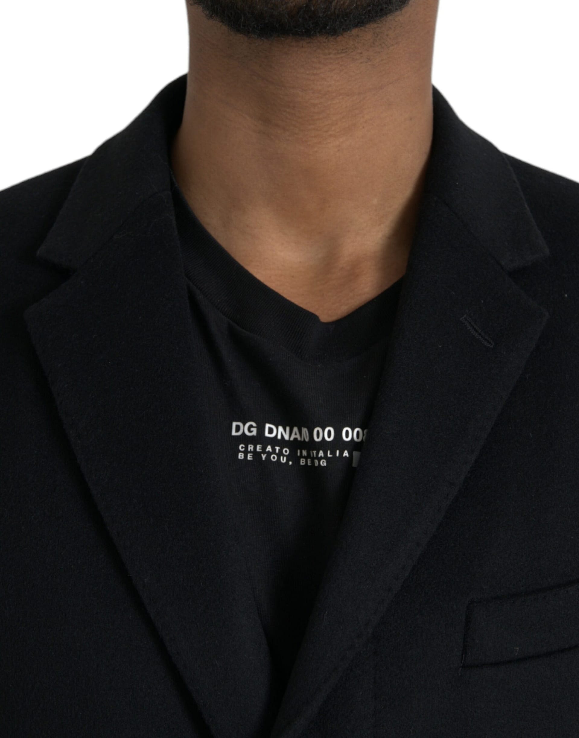 Dolce & Gabbana Black Single Breasted Trench Coat Jacket - Image 4