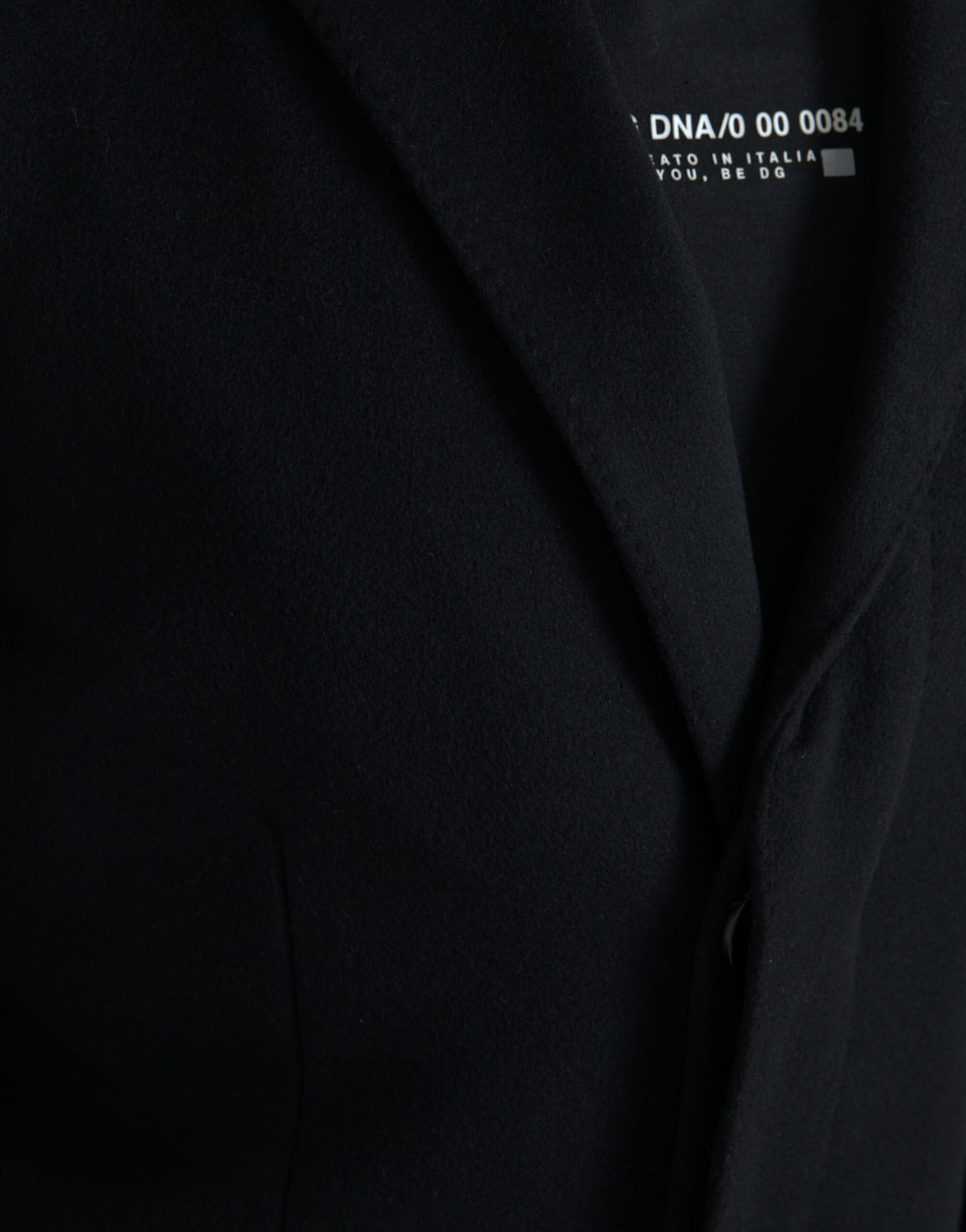 Dolce & Gabbana Black Single Breasted Trench Coat Jacket - Image 5