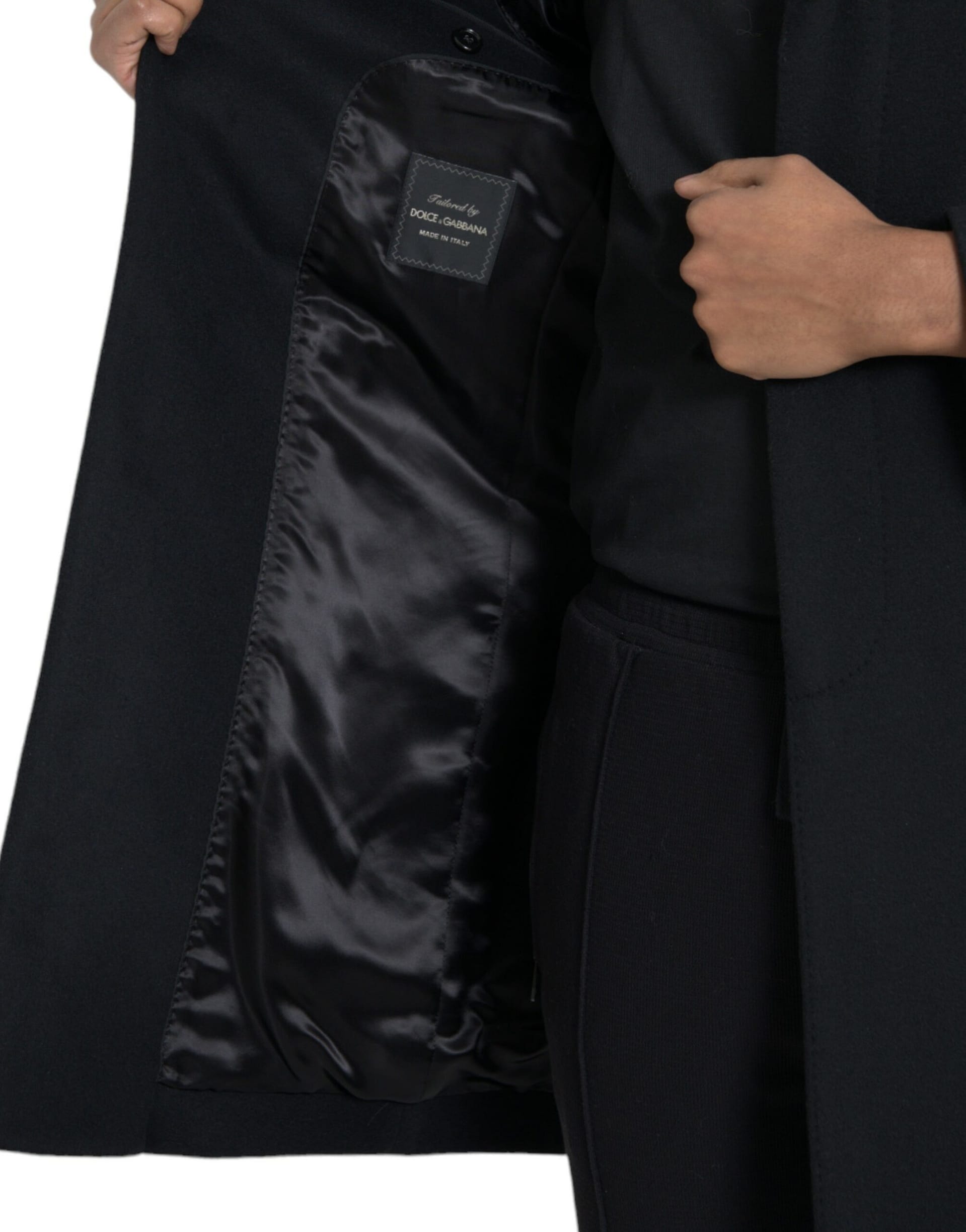 Dolce & Gabbana Black Single Breasted Trench Coat Jacket - Image 6