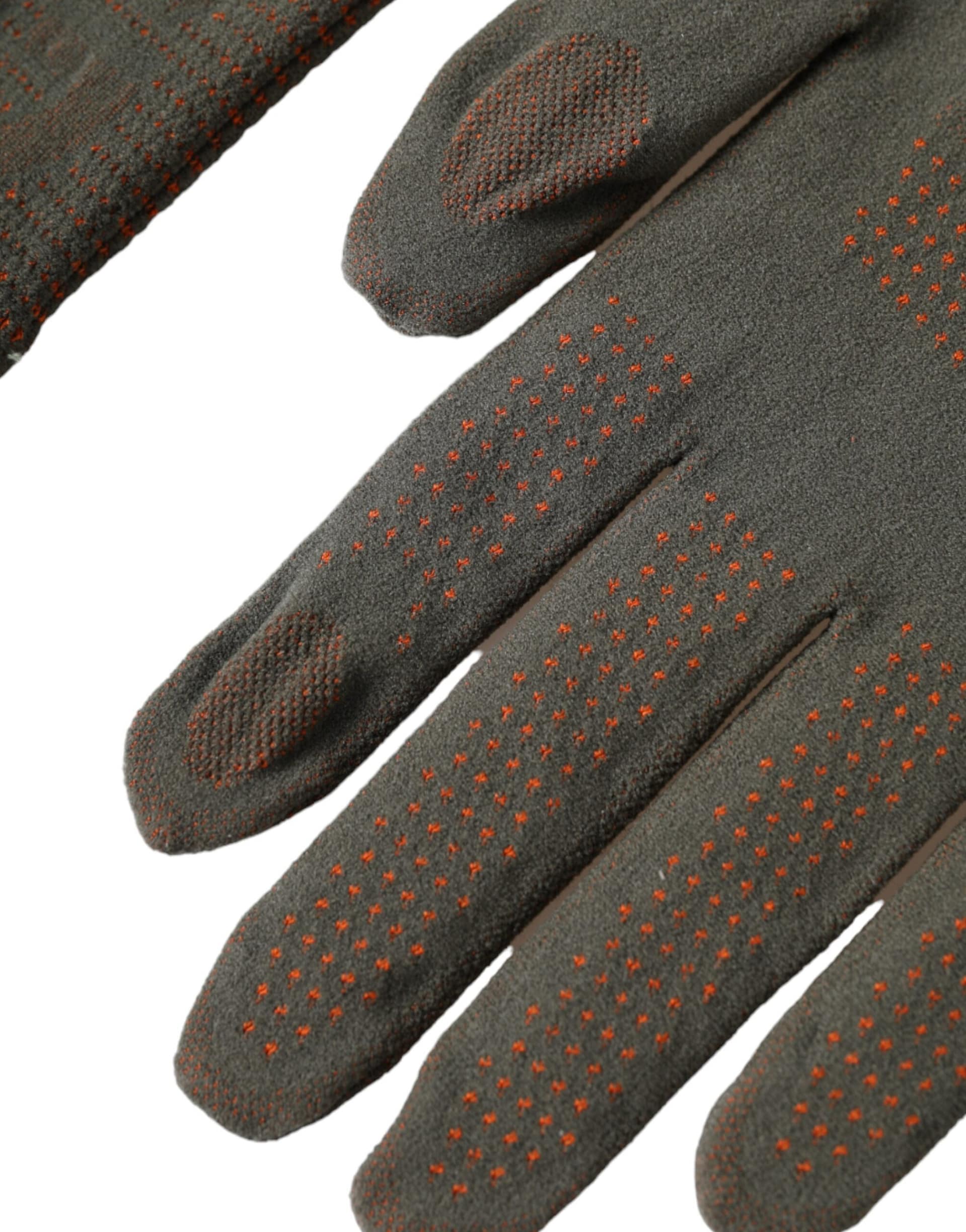 Dolce & Gabbana Brown Cotton Stretch Wrist Length Gloves - Image 3
