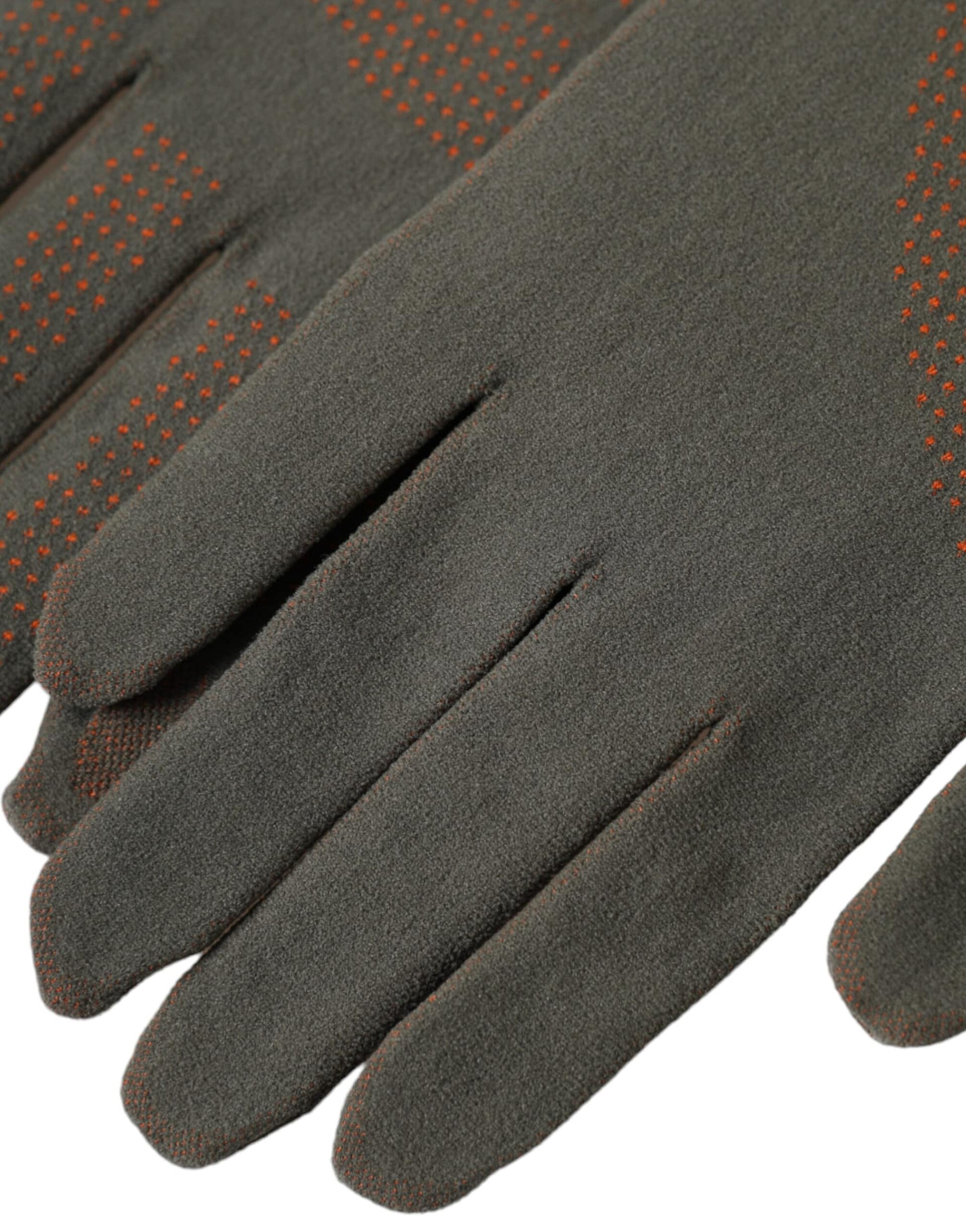 Dolce & Gabbana Brown Cotton Stretch Wrist Length Gloves - Image 4