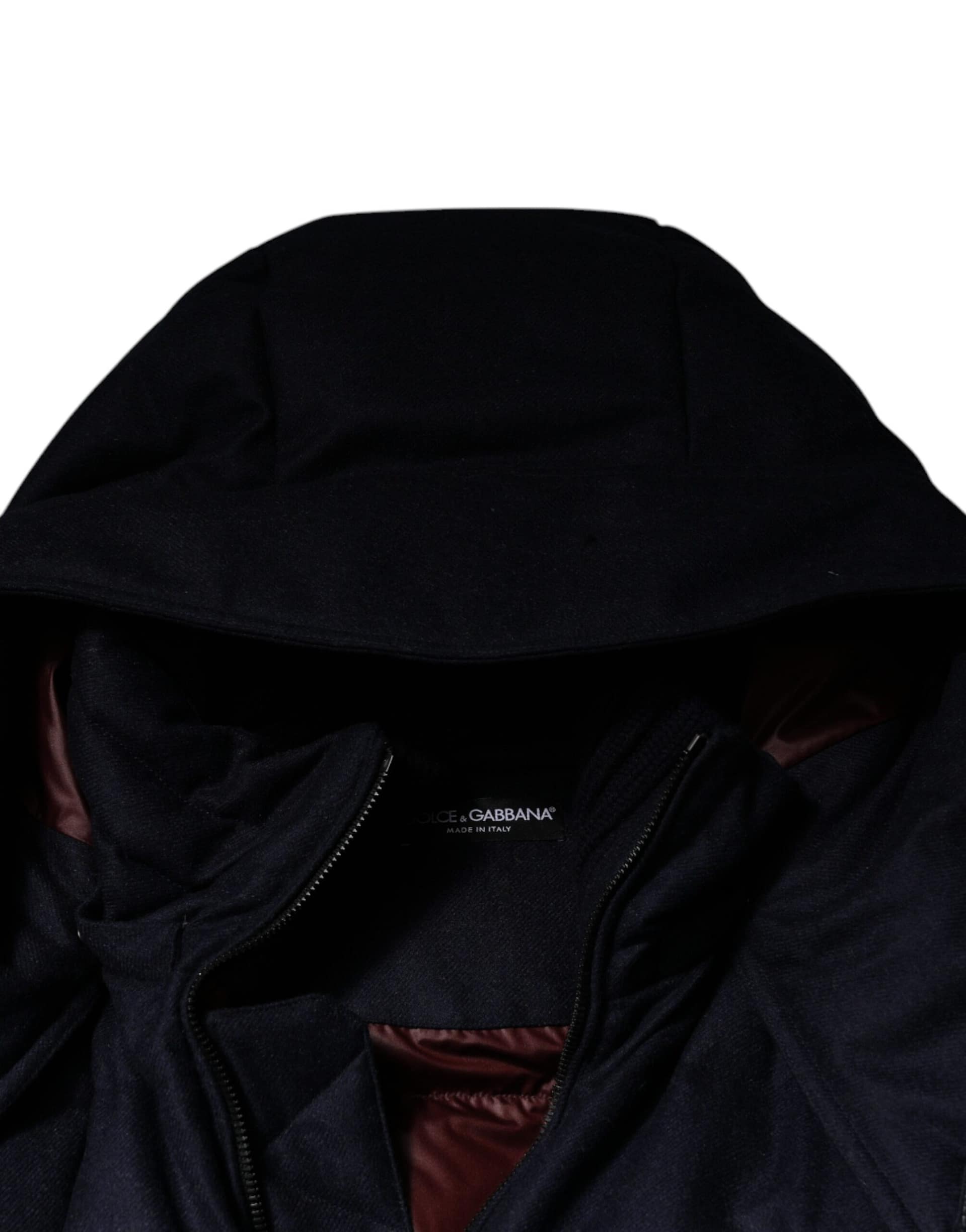 Dolce & Gabbana Black Nylon Hooded Puffer Men Coat Jacket - Image 7