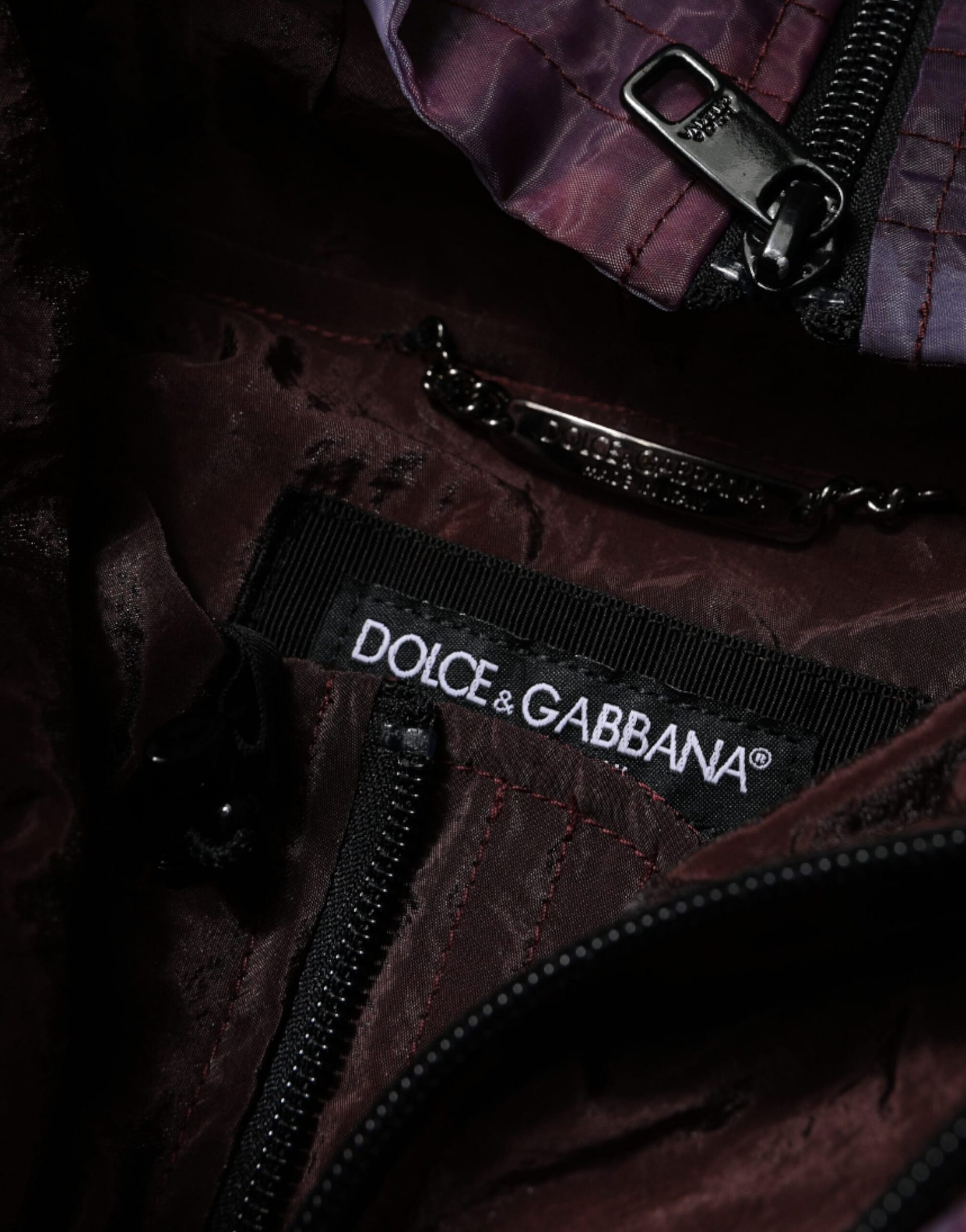 Dolce & Gabbana Purple Camouflage Hooded Men Blouson Jacket - Image 6